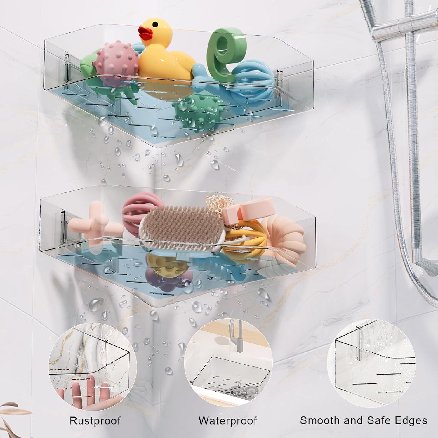 Organizador de Juguetes de Baño Natheeph 2-Pack Transparente