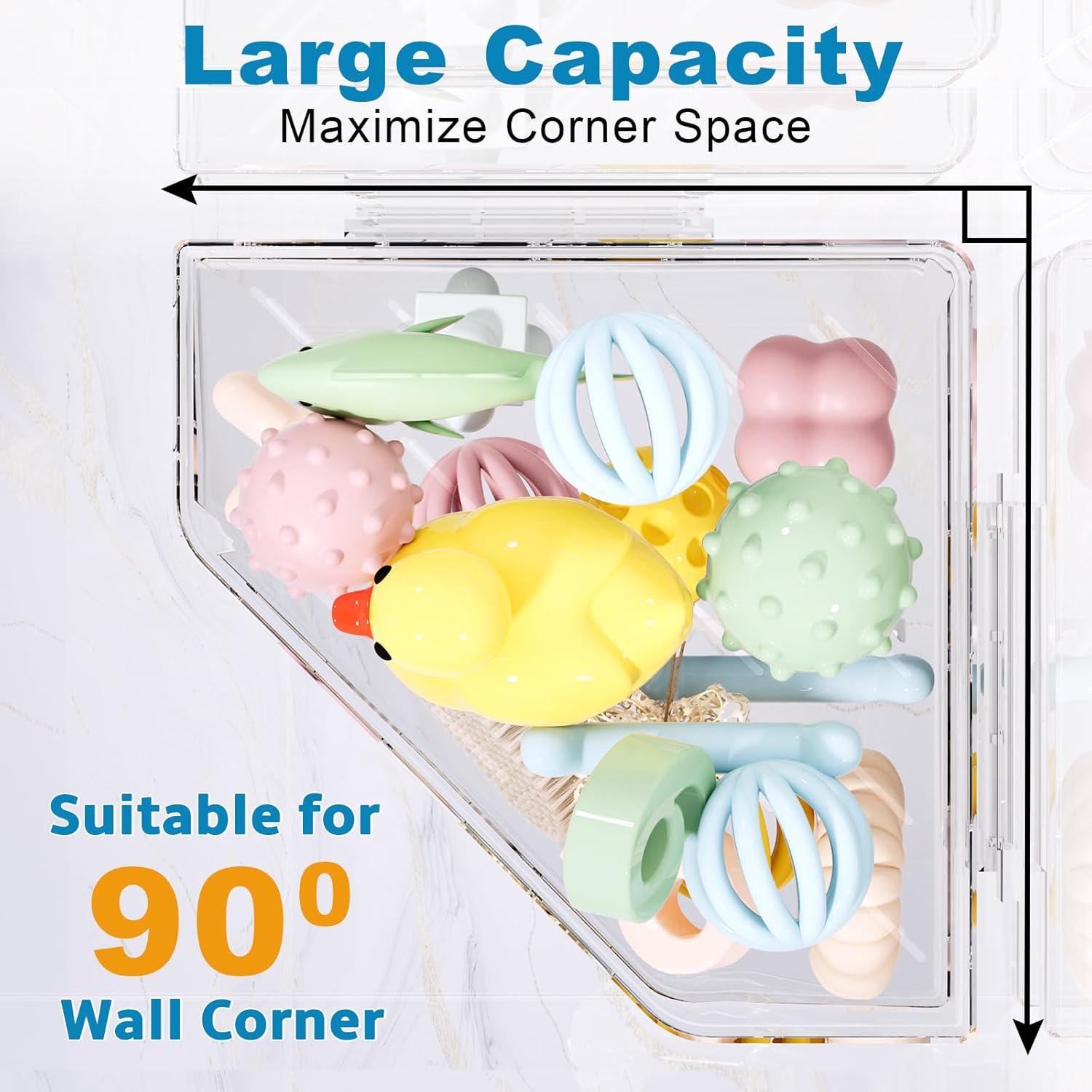 Organizador de Juguetes de Baño Natheeph 2-Pack Transparente