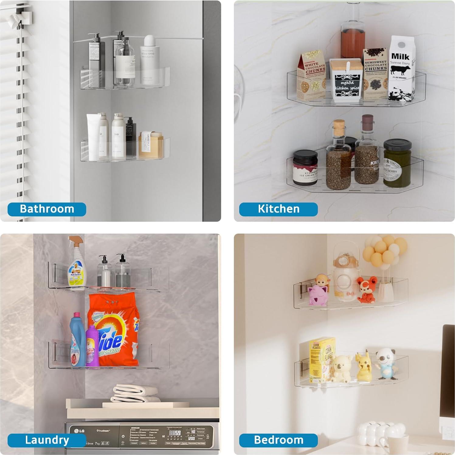 Organizador de Juguetes de Baño Natheeph 2-Pack Transparente