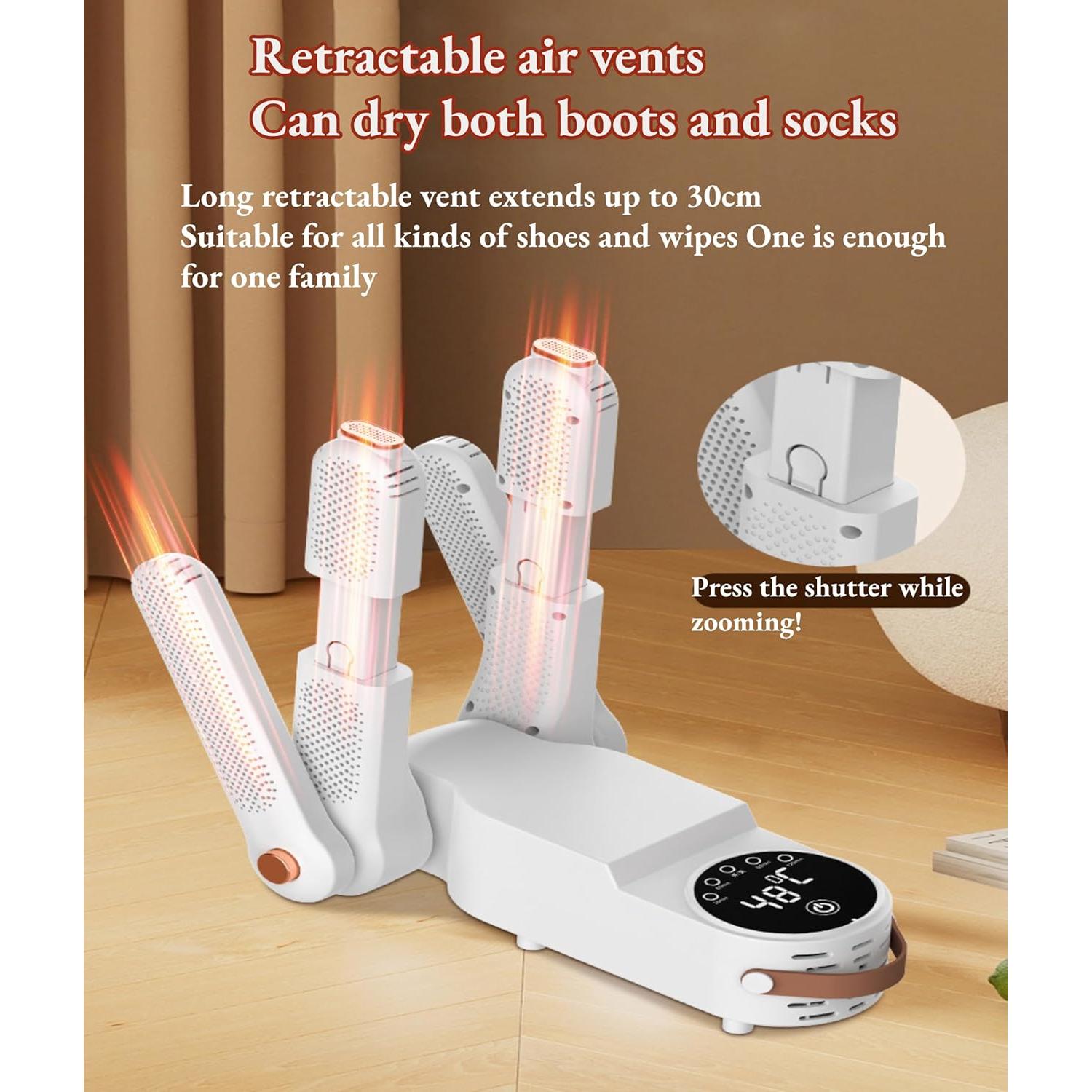 Secador de Zapatos Eléctrico Bewinner 280x200x278mm Portátil