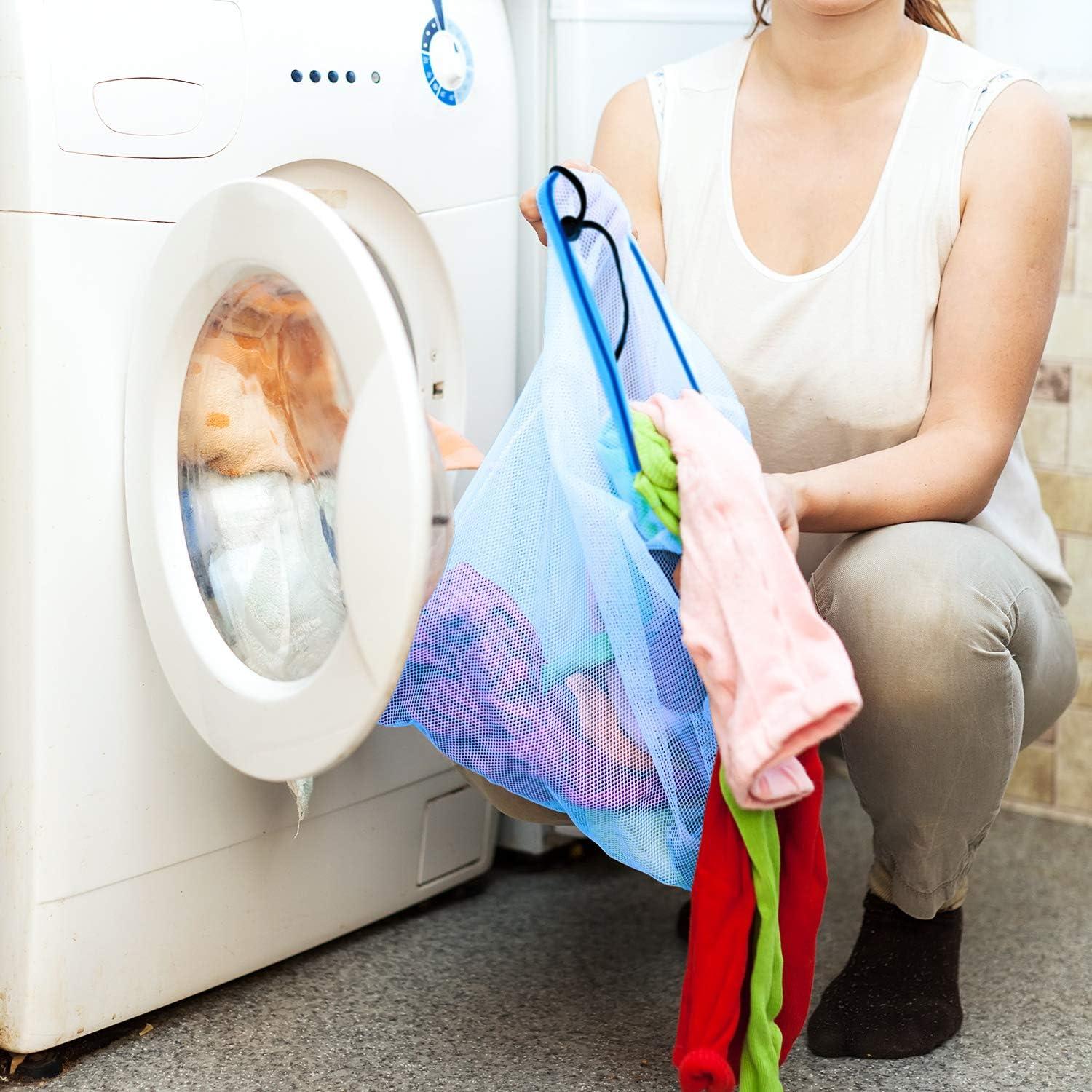 KUUQA 10 Bolsas de Malla con Cierre de Cordón 34x40cm Colorido