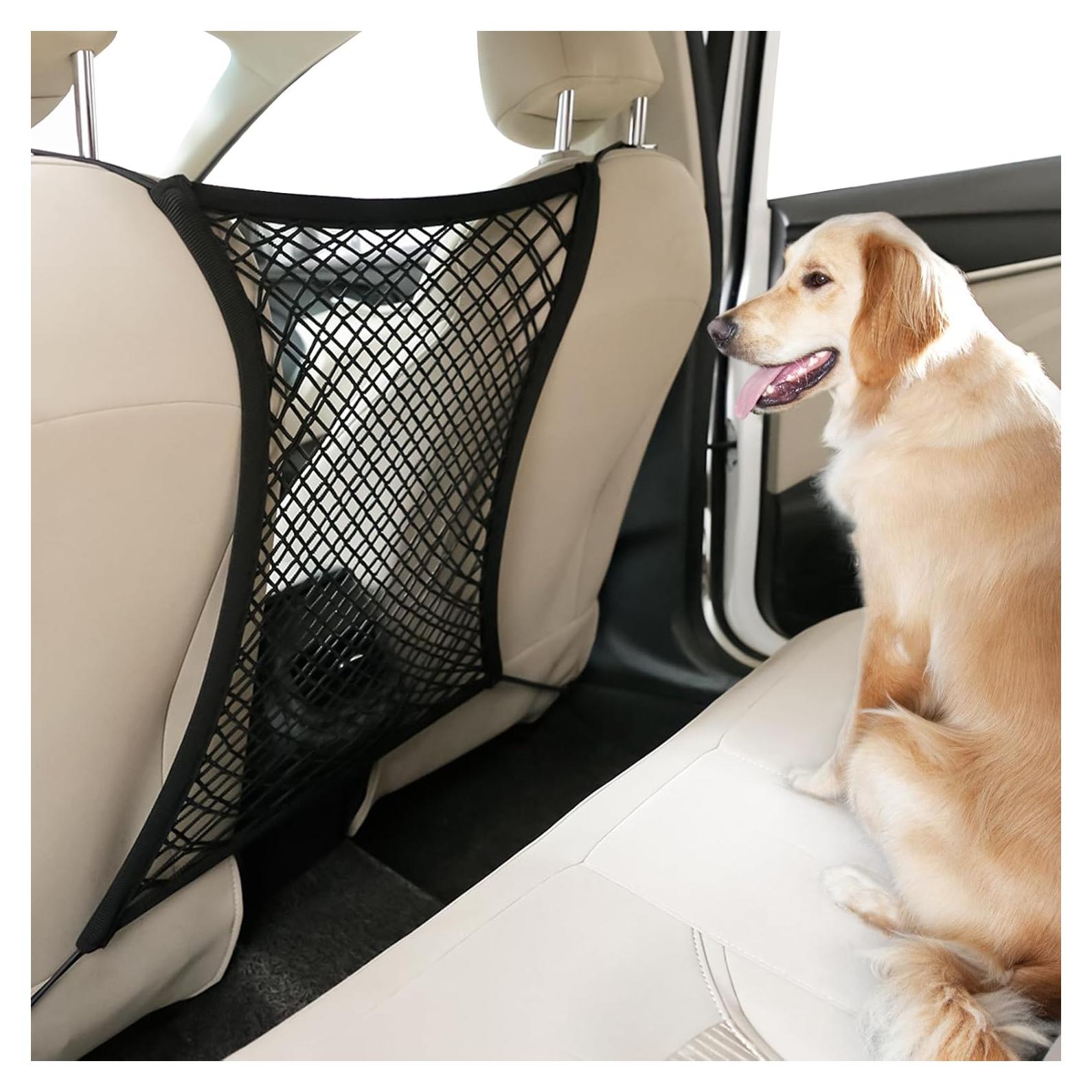 Barrera de coche para perros Rabbitgoo 90x100 cm con ganchos