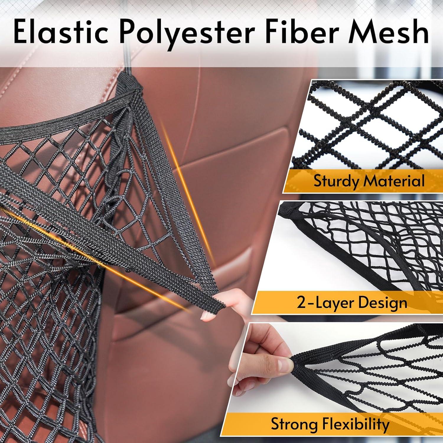 Barrera de coche para perros Rabbitgoo 90x100 cm con ganchos