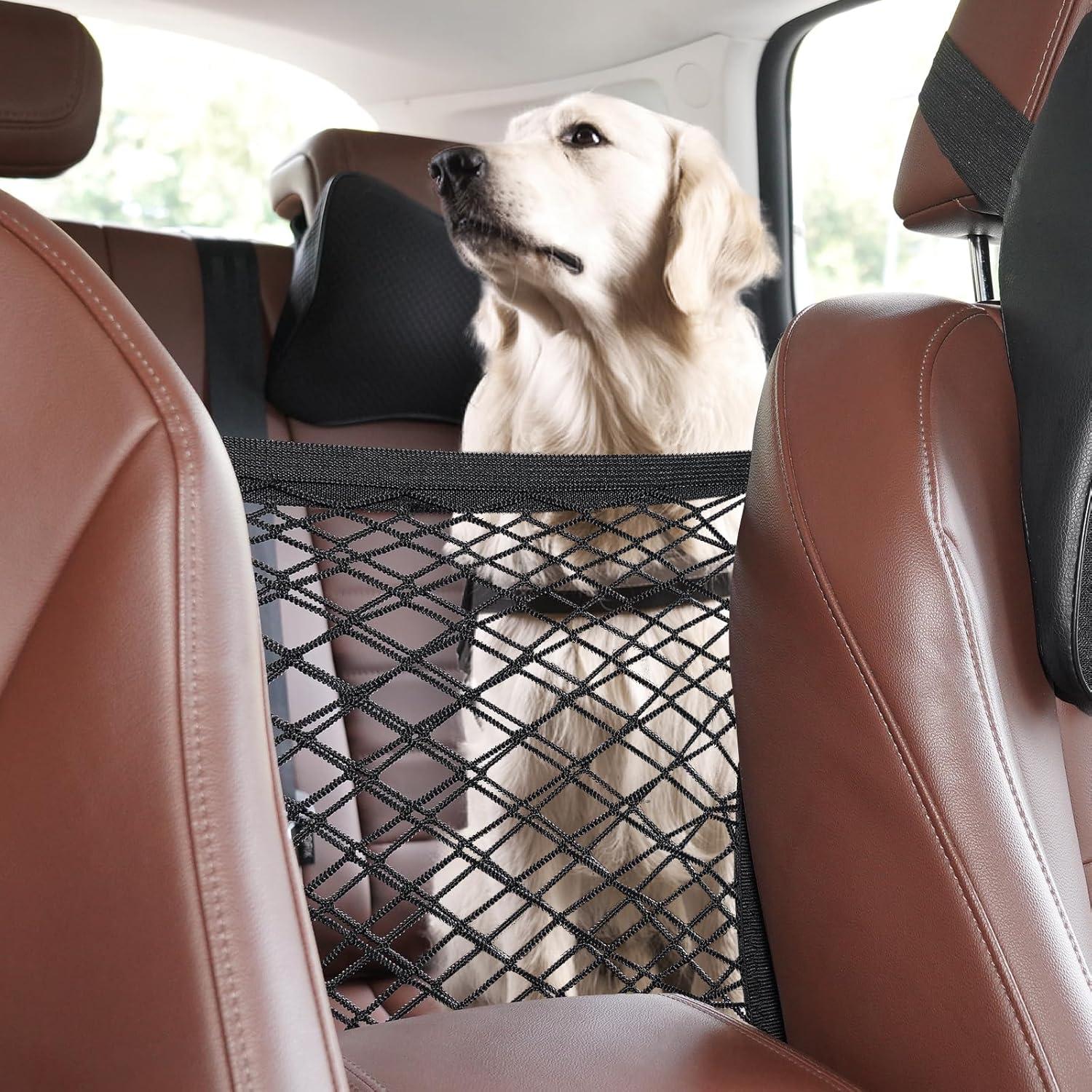 Barrera de coche para perros Rabbitgoo 90x100 cm con ganchos