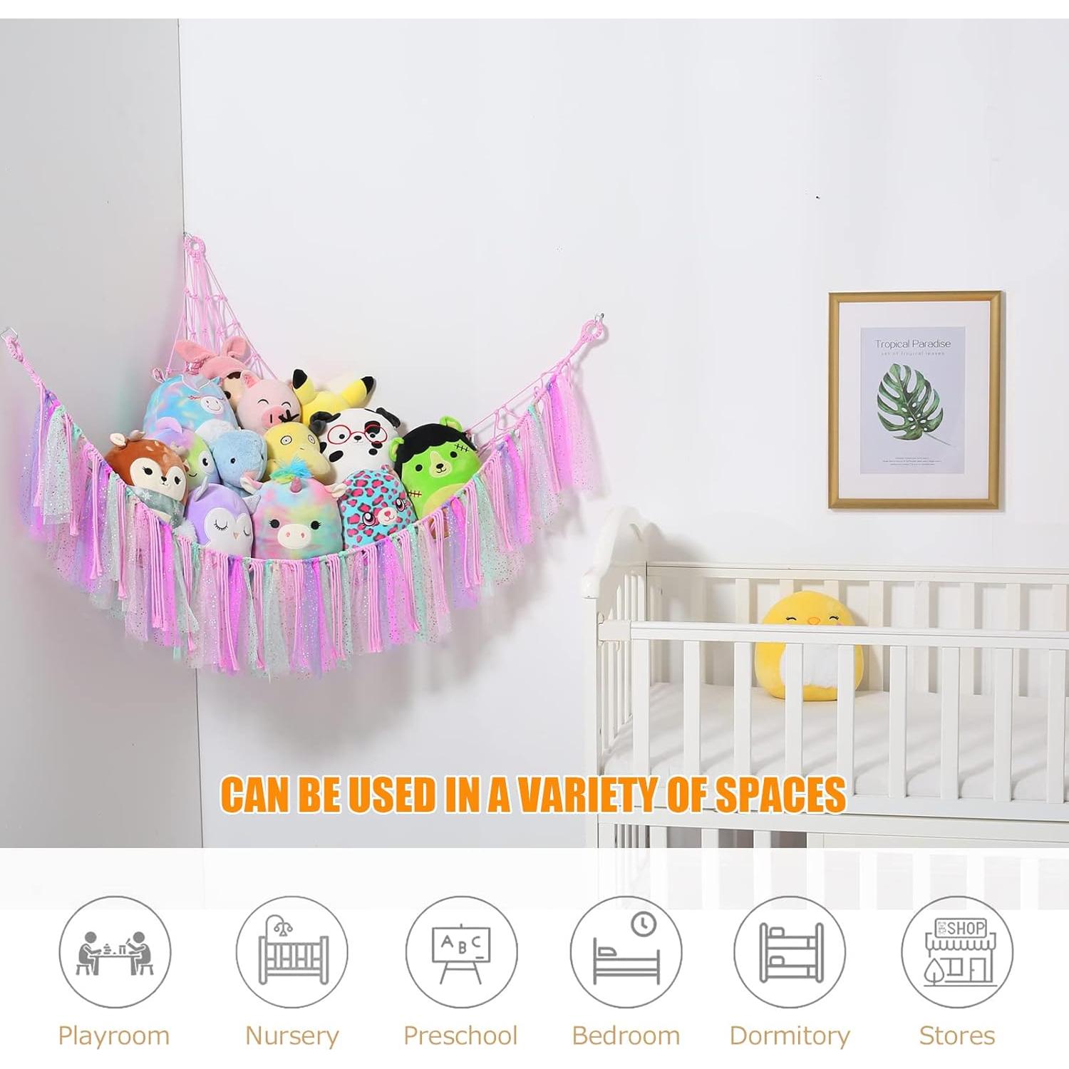 Hamaca de Juguetes Boho VISATOR 139.7x106.7cm con Luz LED