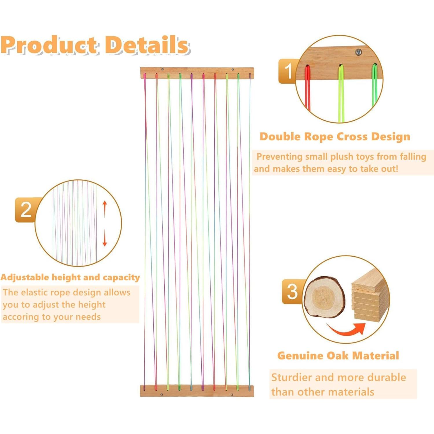 Organizador de Juguetes de Peluche PHOENANCEE Madera Natural