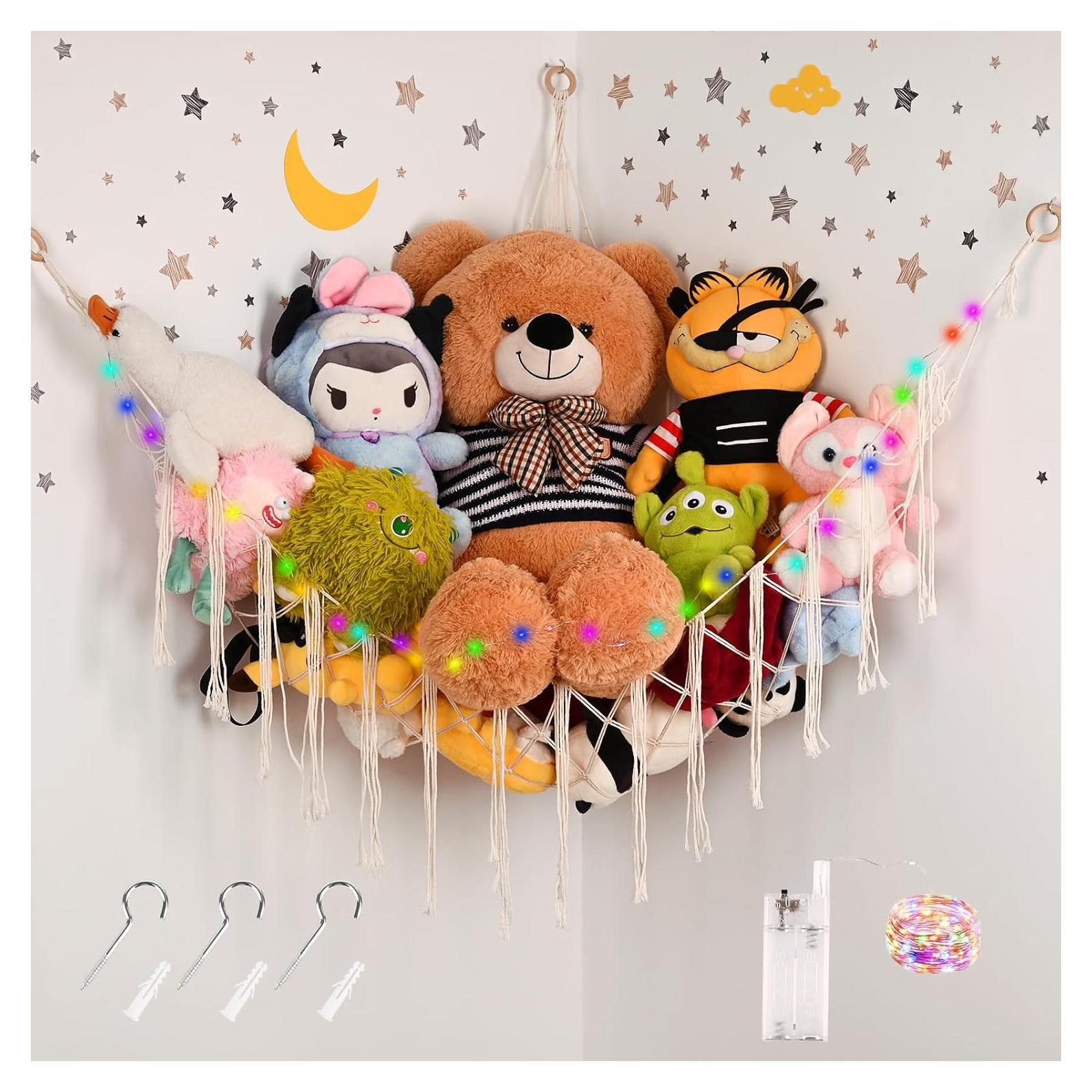 Hamaca de Peluches XL Beige Wrbin con Luz LED y Algodón