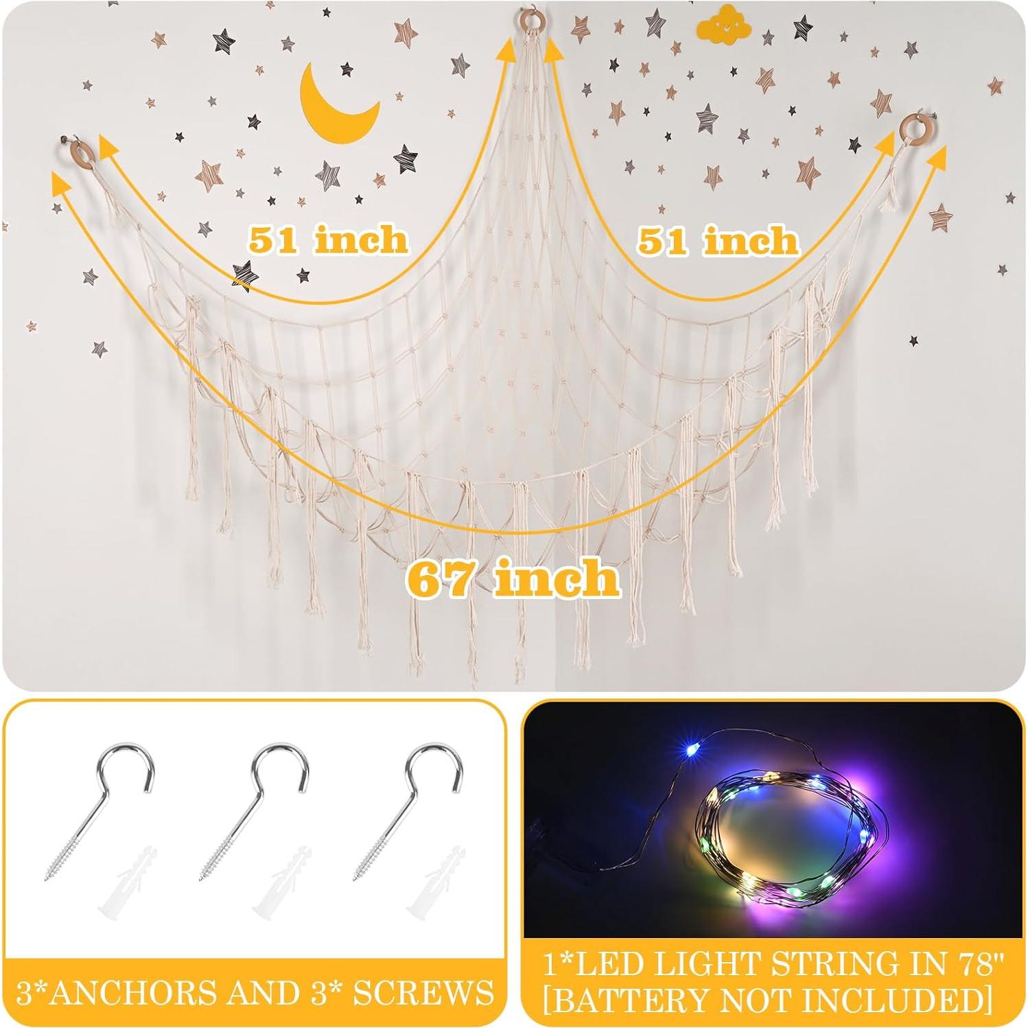 Hamaca de Peluches XL Beige Wrbin con Luz LED y Algodón