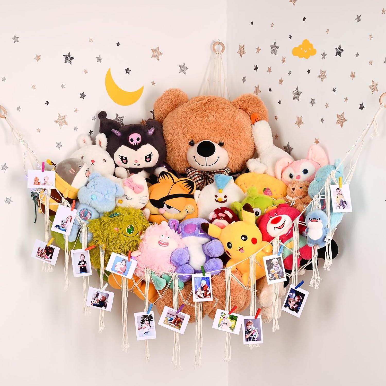 Hamaca de Peluches XL Beige Wrbin con Luz LED y Algodón