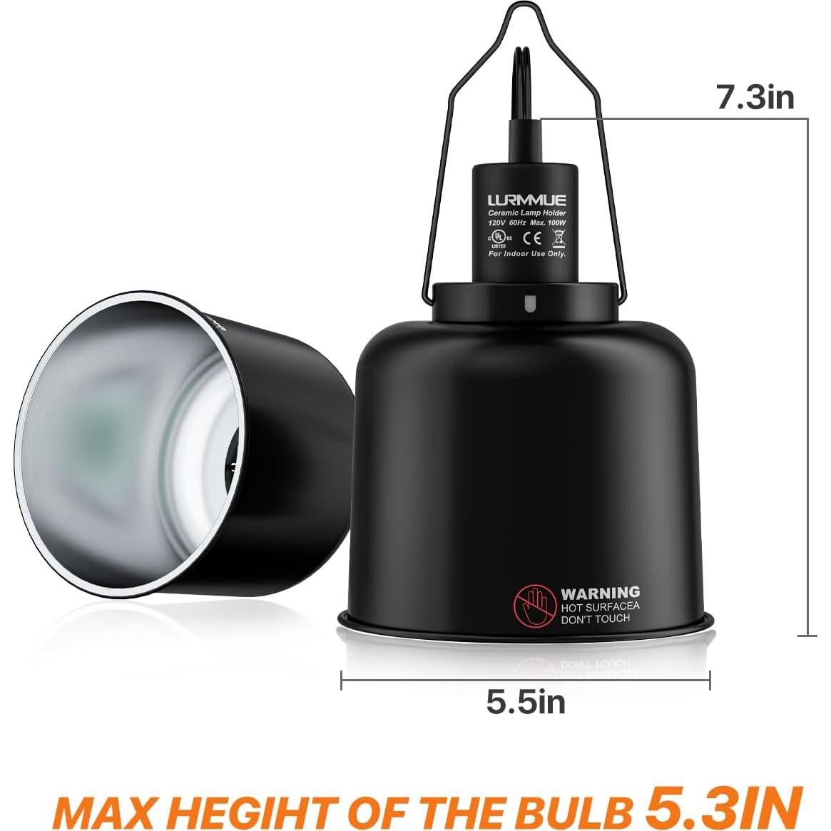 Fijaciones de Luz de Reptil LURMMUE 5.5" Certificadas ETL