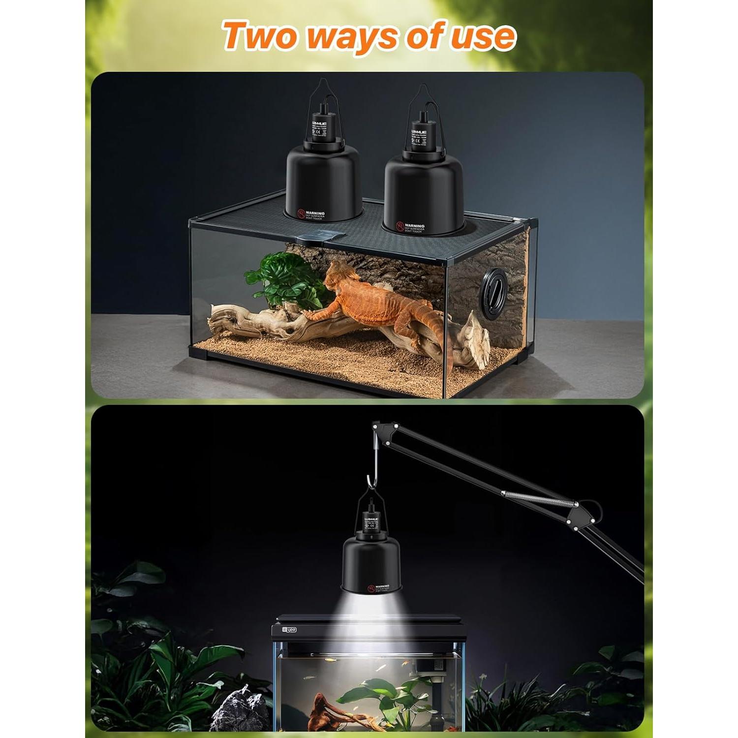 Fijaciones de Luz de Reptil LURMMUE 5.5" Certificadas ETL