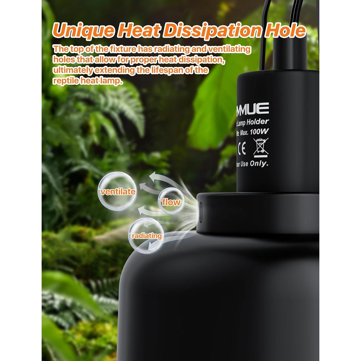 Fijaciones de Luz de Reptil LURMMUE 5.5" Certificadas ETL