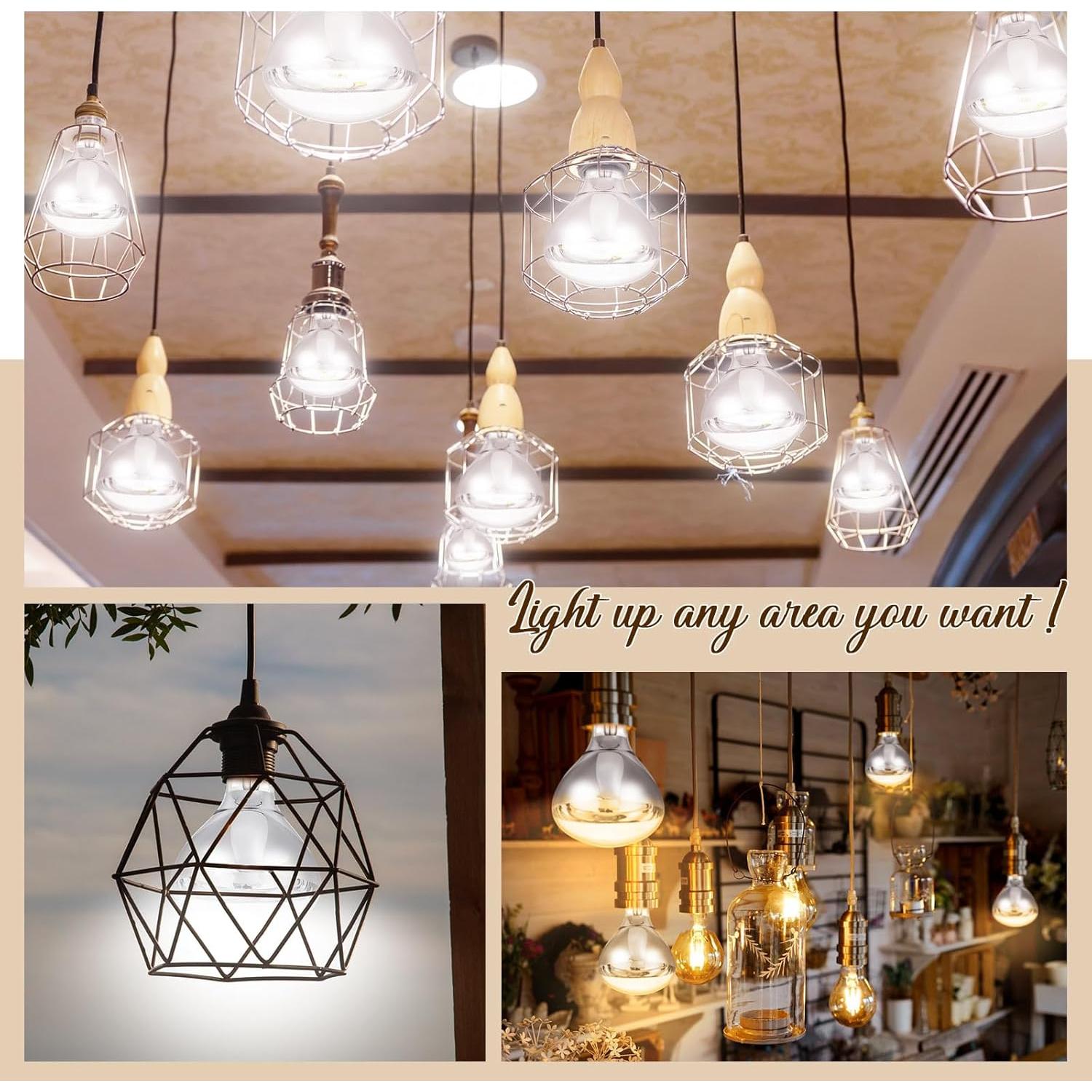 6 Bombillas de Calor Infrarrojas E26 175W Tujoe para Mascotas