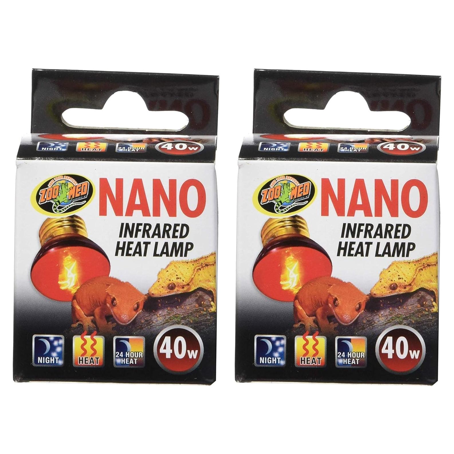Zoo Med Lámparas de Calor Infrarrojas Nano 40W - 2 Paquete