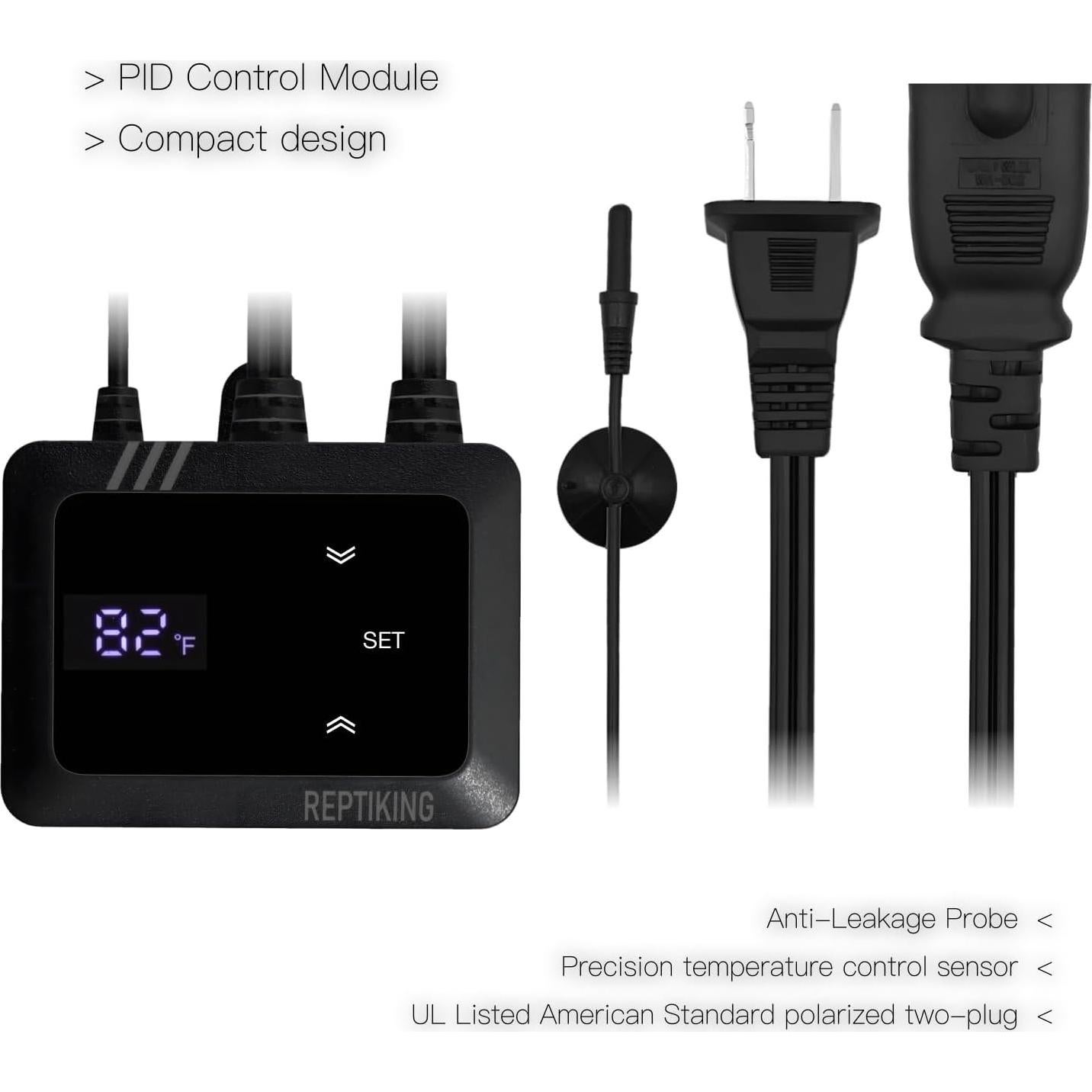 Termostato Digital PID ReptiKing para Calefacción de Reptiles