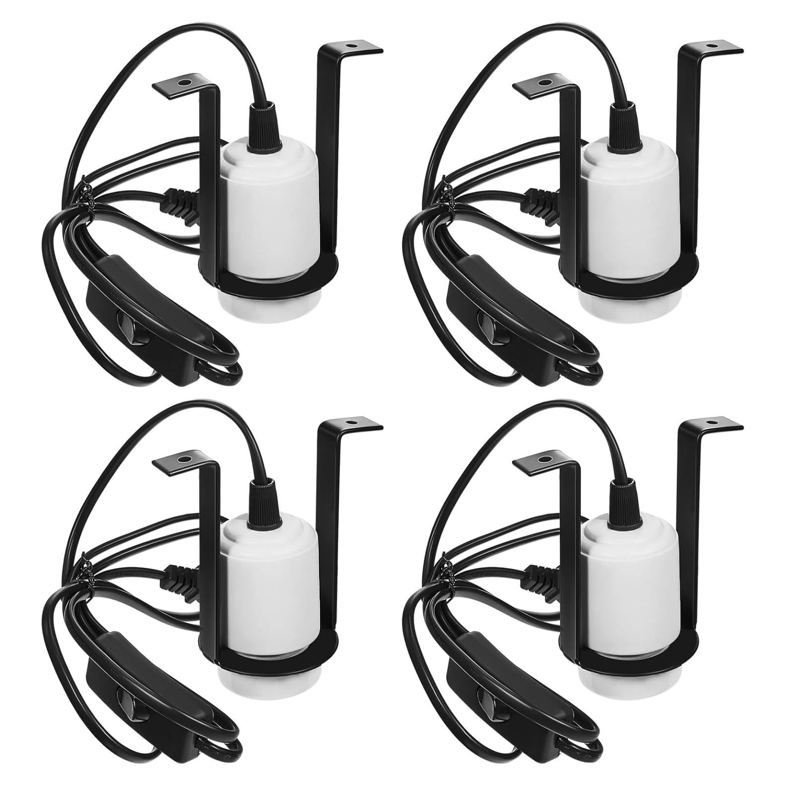 Soporte de Lámpara de Calor Cerámica VIHOSE 4 Pcs Blanco