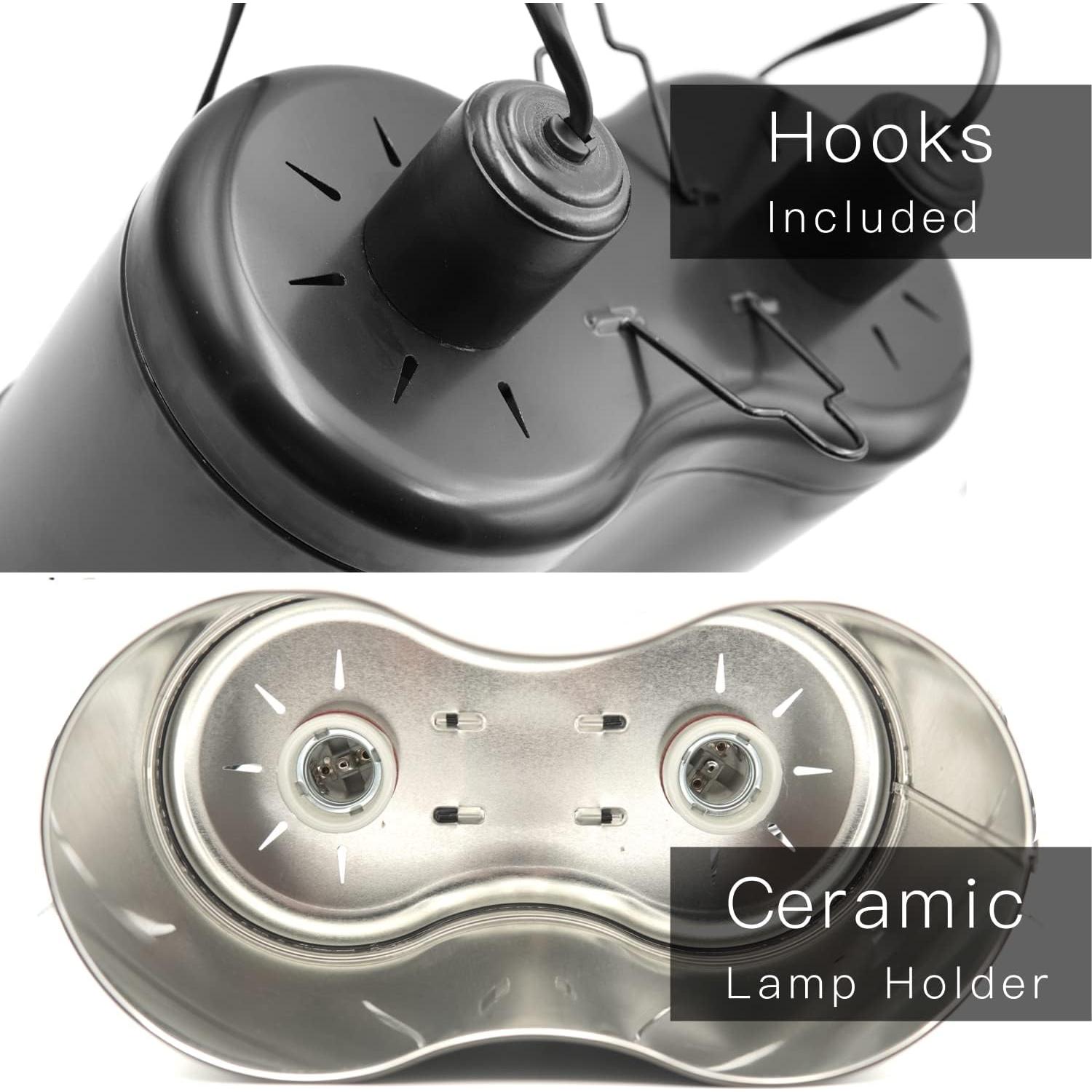 Doble Cúpula Reptil 30cm ReptiKing K8561 Luz UVB 160W