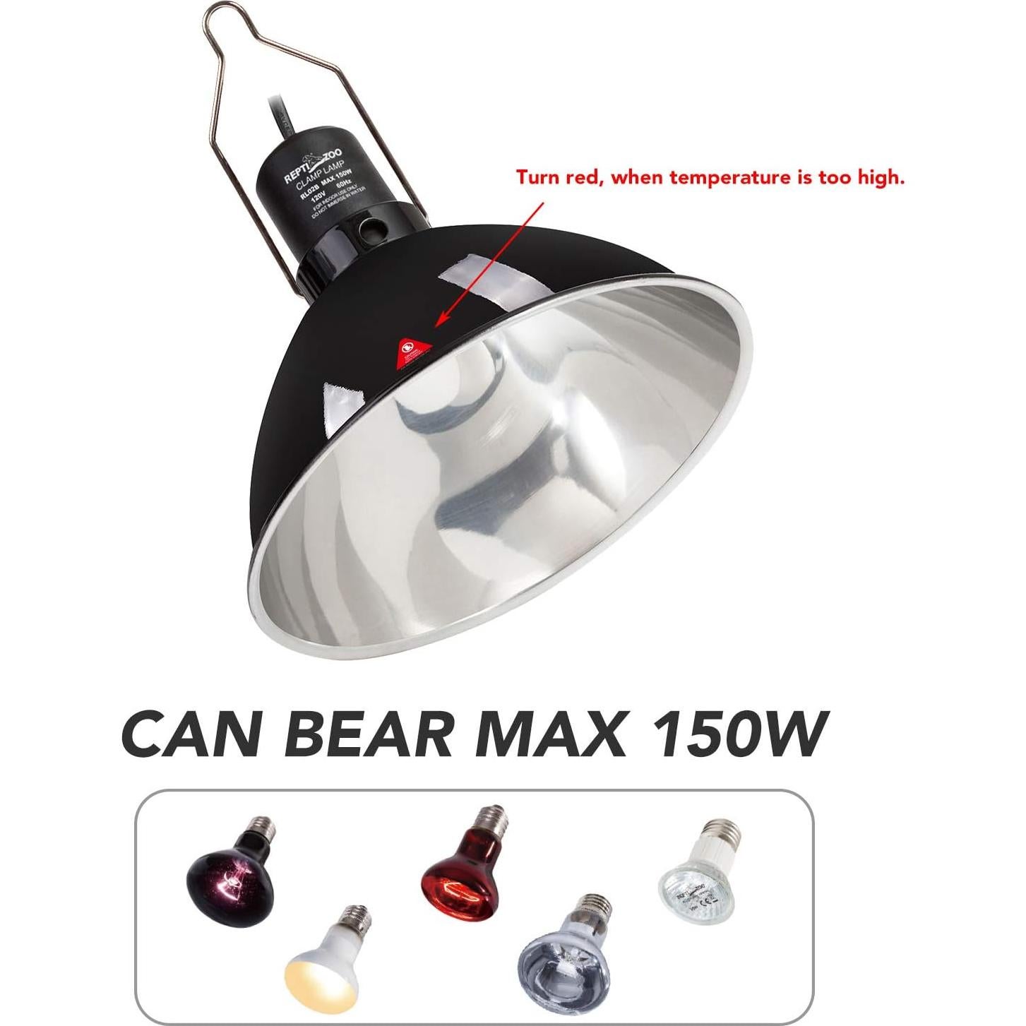 Lámpara de Reptil REPTI ZOO 21.6 cm, 150W, Reflector E26