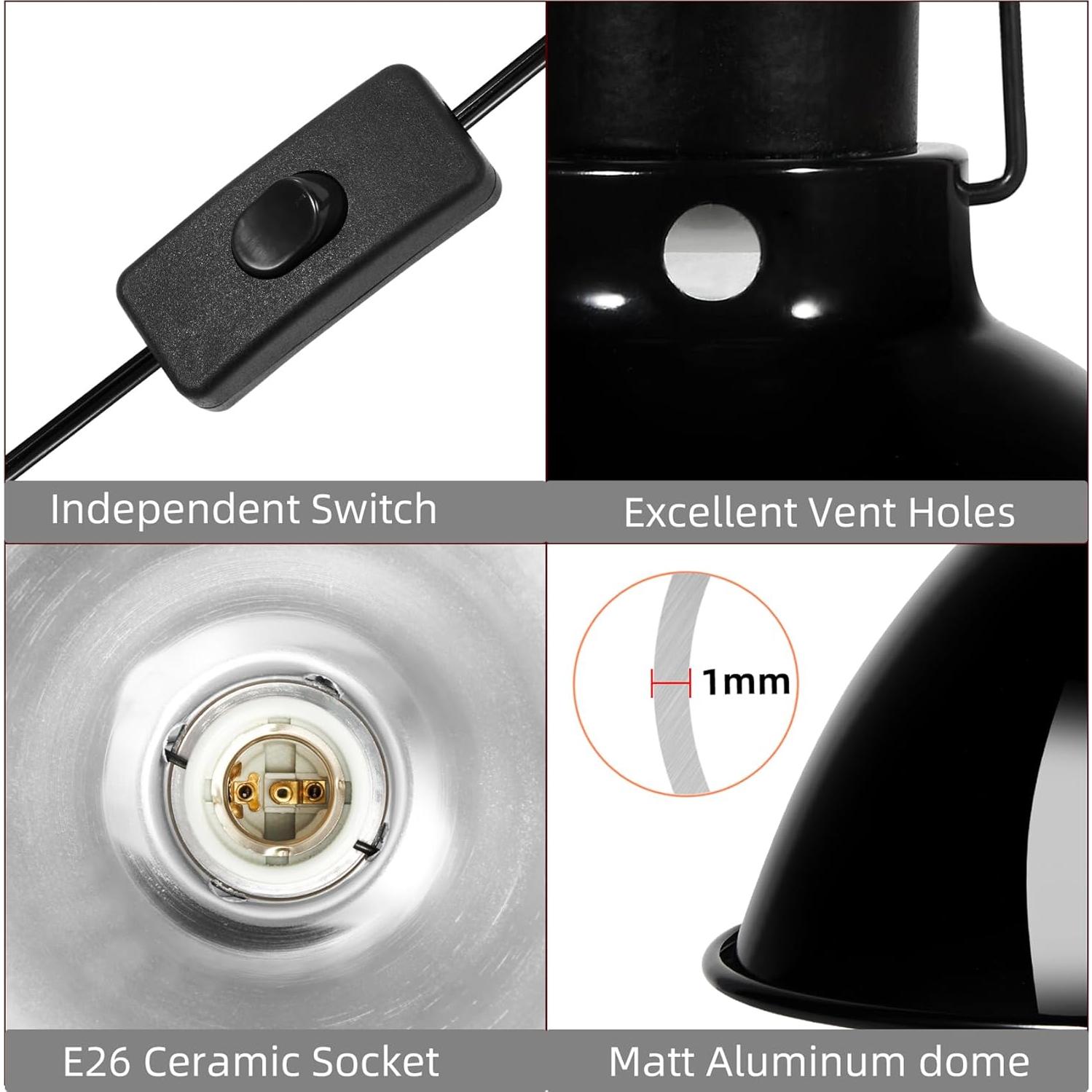 Lámpara de Calor para Reptiles DXOPHIEX 21x10.9cm 150W