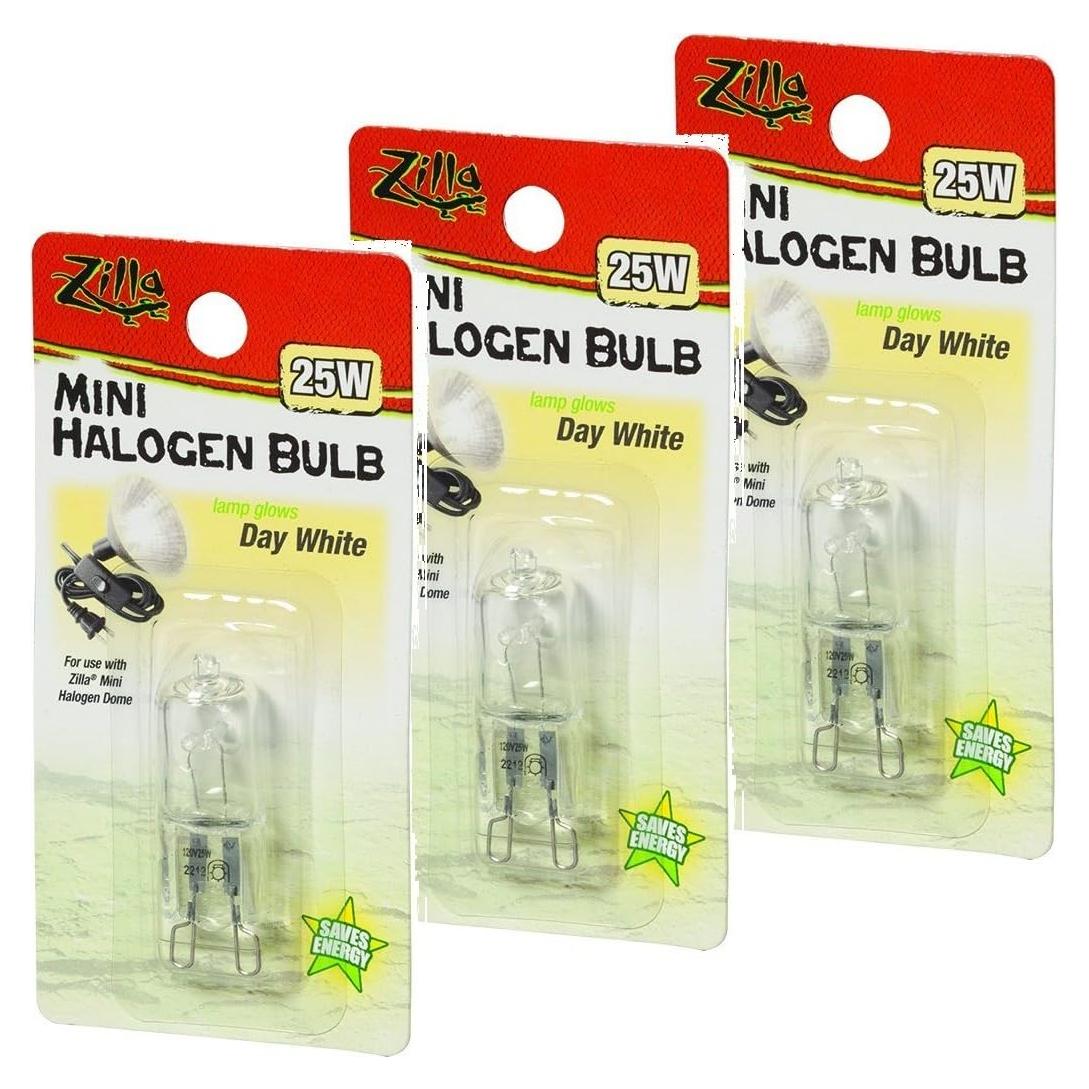 Zilla Mini Bombilla Halógena 25W Blanco Diurno - Paquete de 3