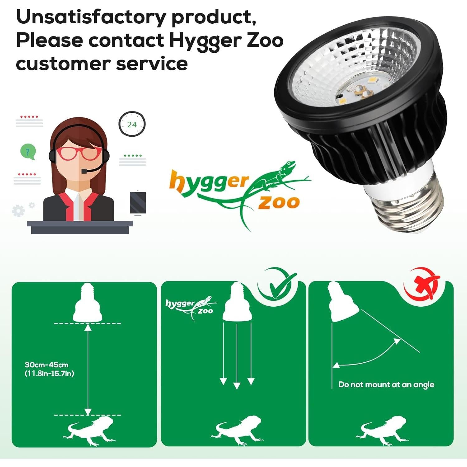 Bombilla UVB 5.5W Hygger Zoo para Reptiles - Espectro Completo