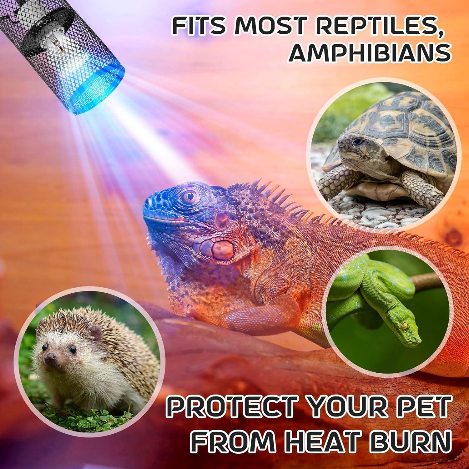 VIHOSE Protector de Lámpara de Calor para Reptiles 150W - 4 Pcs