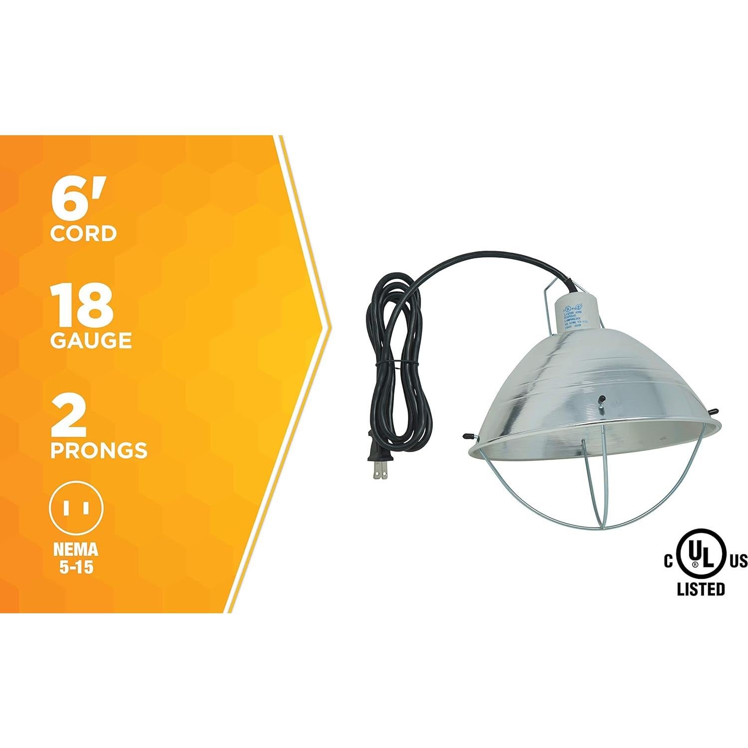 Lámpara de Cría Woods 0165 con Reflector 26.67 cm 250W