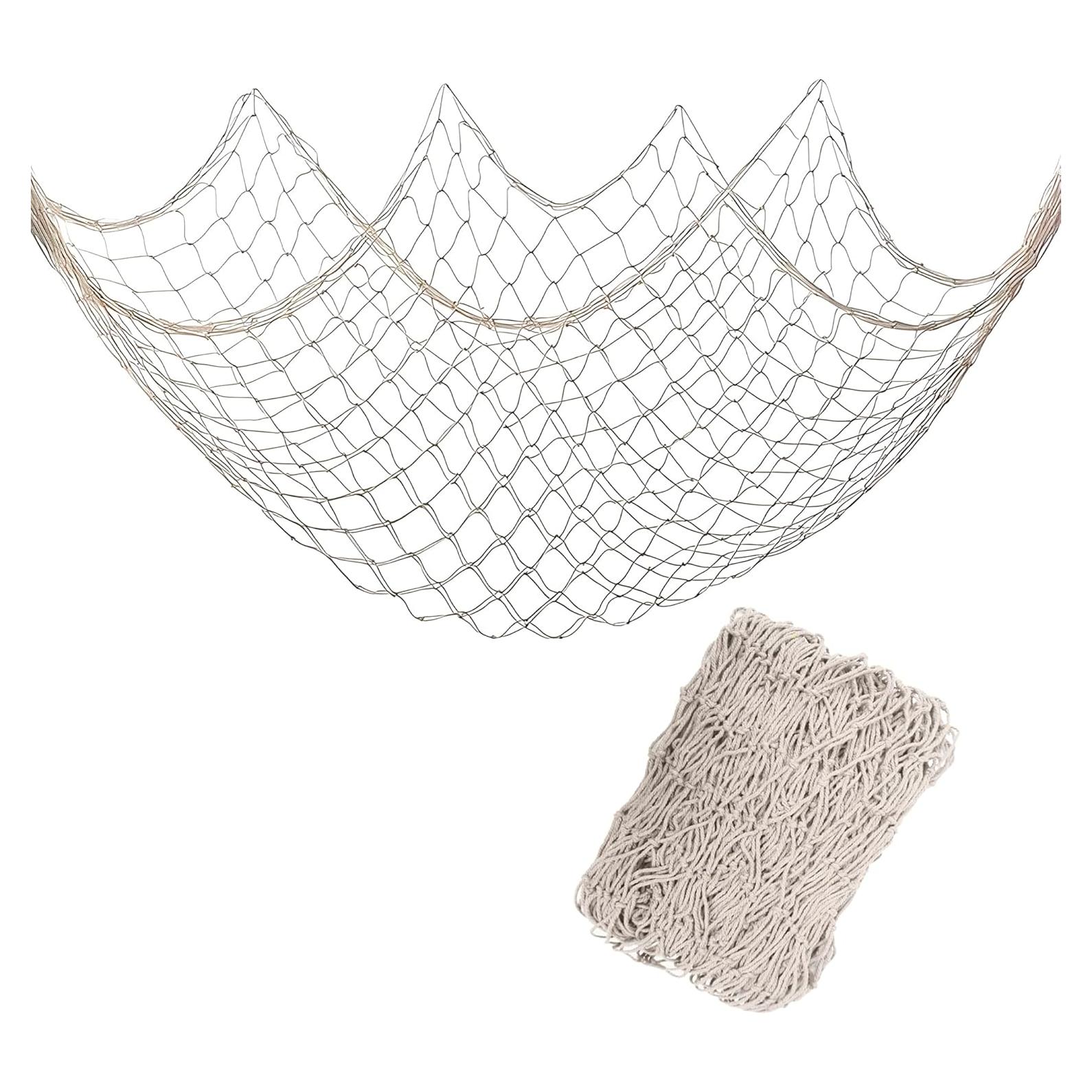 Red de Pesca Decorativa Bilipala 200x100 cm Algodón Blanco