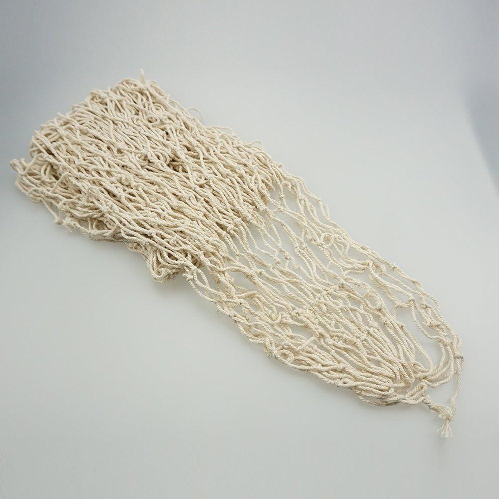 Red de Pesca Decorativa Bilipala 200x100 cm Algodón Blanco