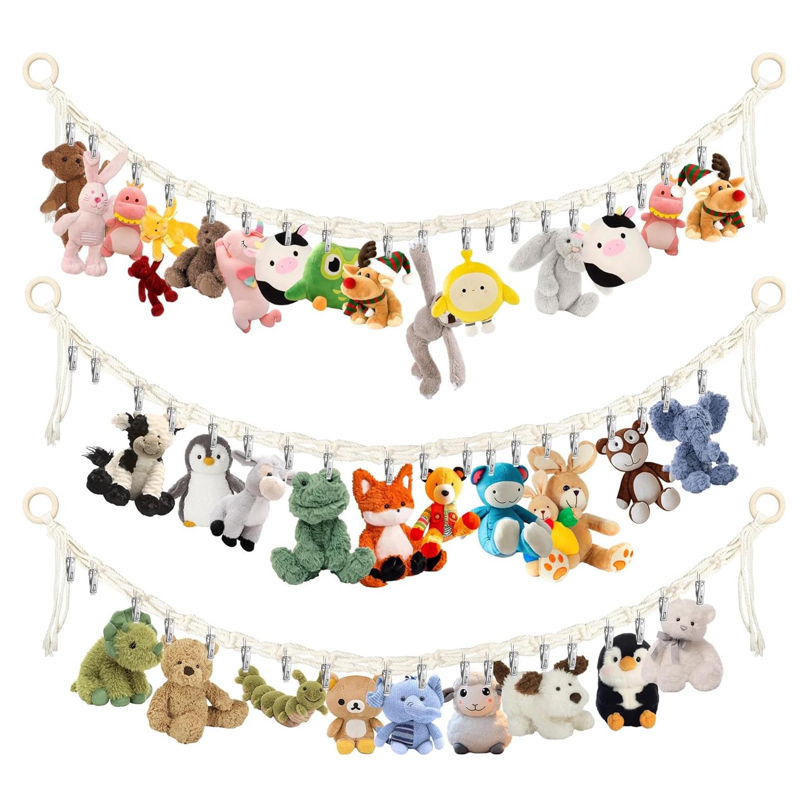 Hamaca de Macramé para Animales de Peluche Dorblely 3pcs