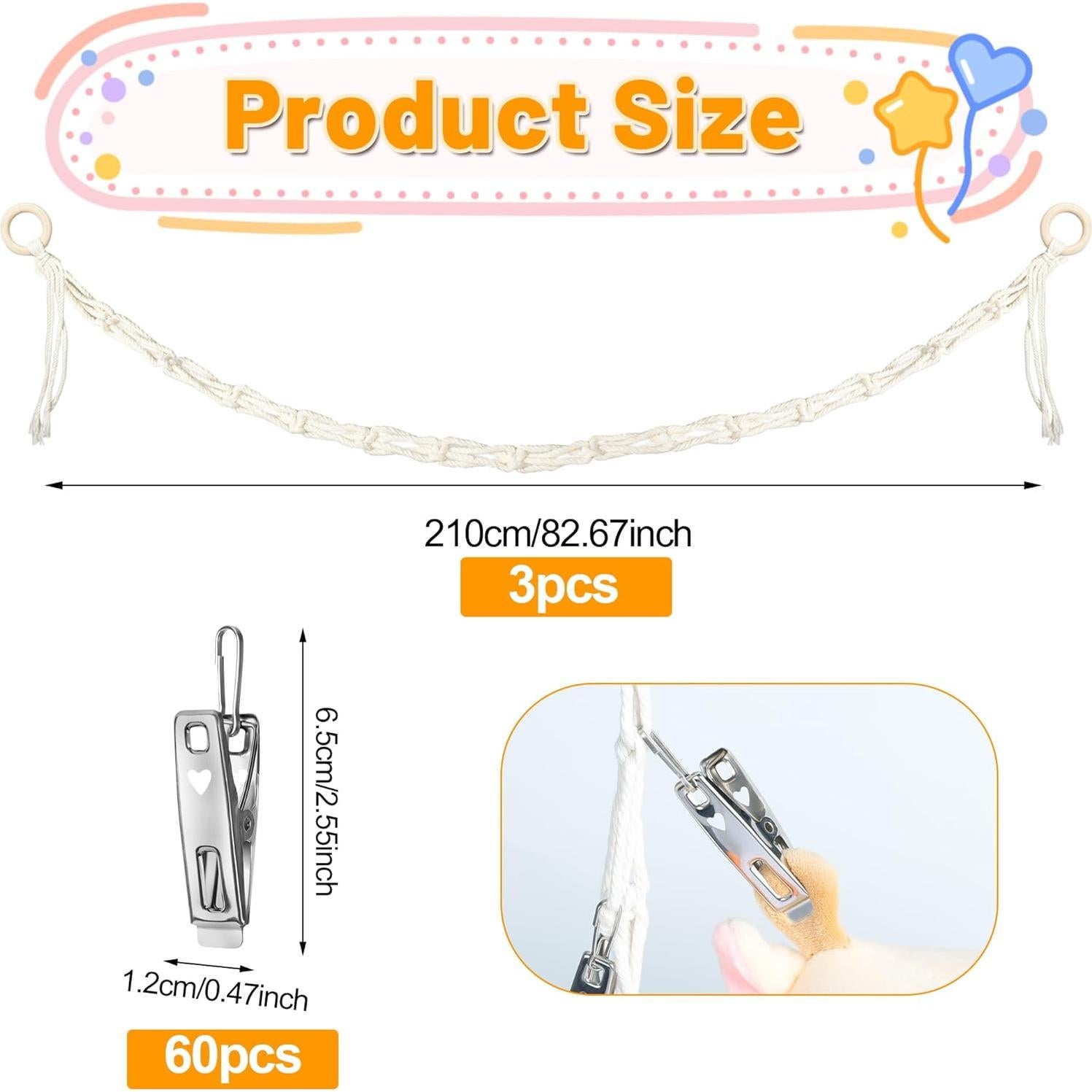 Hamaca de Macramé para Animales de Peluche Dorblely 3pcs