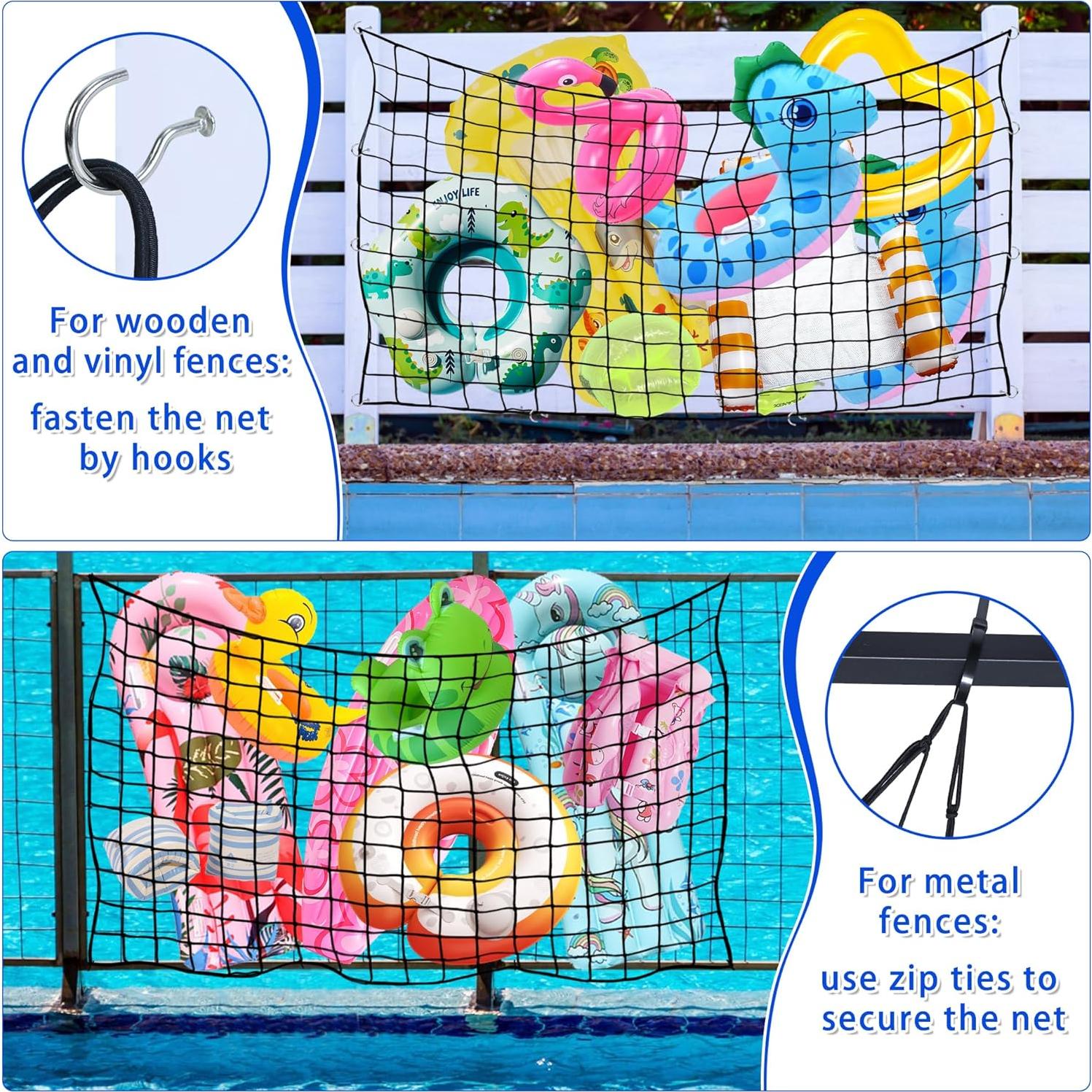 Red de Almacenamiento de Juguetes de Piscina Muximud 120x180cm