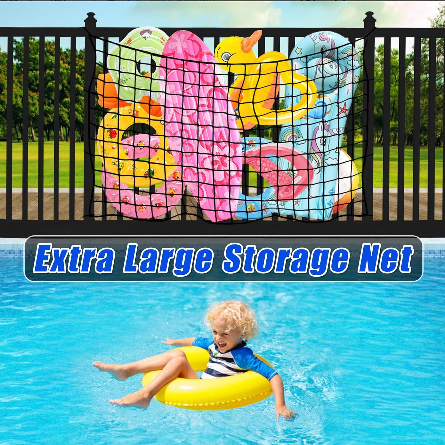 Red de Almacenamiento de Juguetes de Piscina Muximud 120x180cm