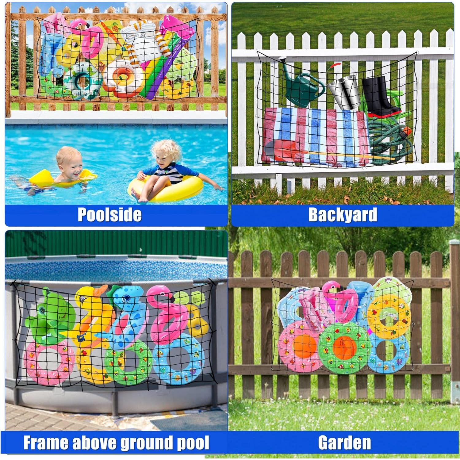 Red de Almacenamiento de Juguetes de Piscina Muximud 120x180cm