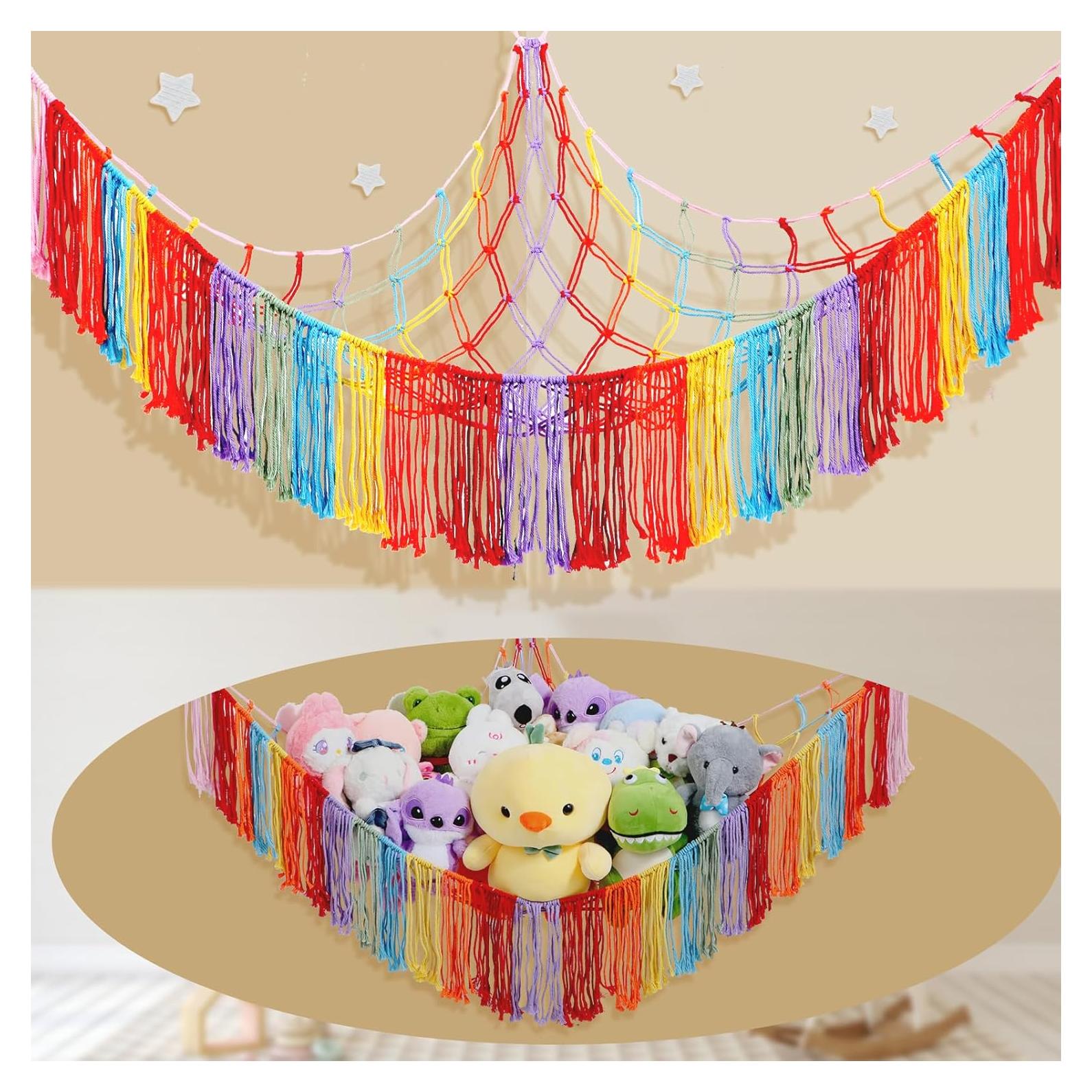 Hamaca de Peluches Saiories Arcoíris 100x150cm Almacenamiento