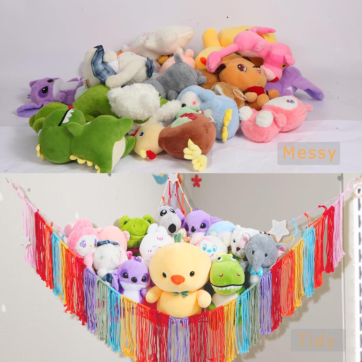 Hamaca de Peluches Saiories Arcoíris 100x150cm Almacenamiento