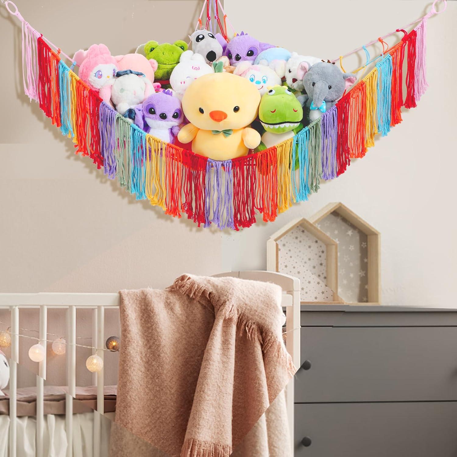 Hamaca de Peluches Saiories Arcoíris 100x150cm Almacenamiento