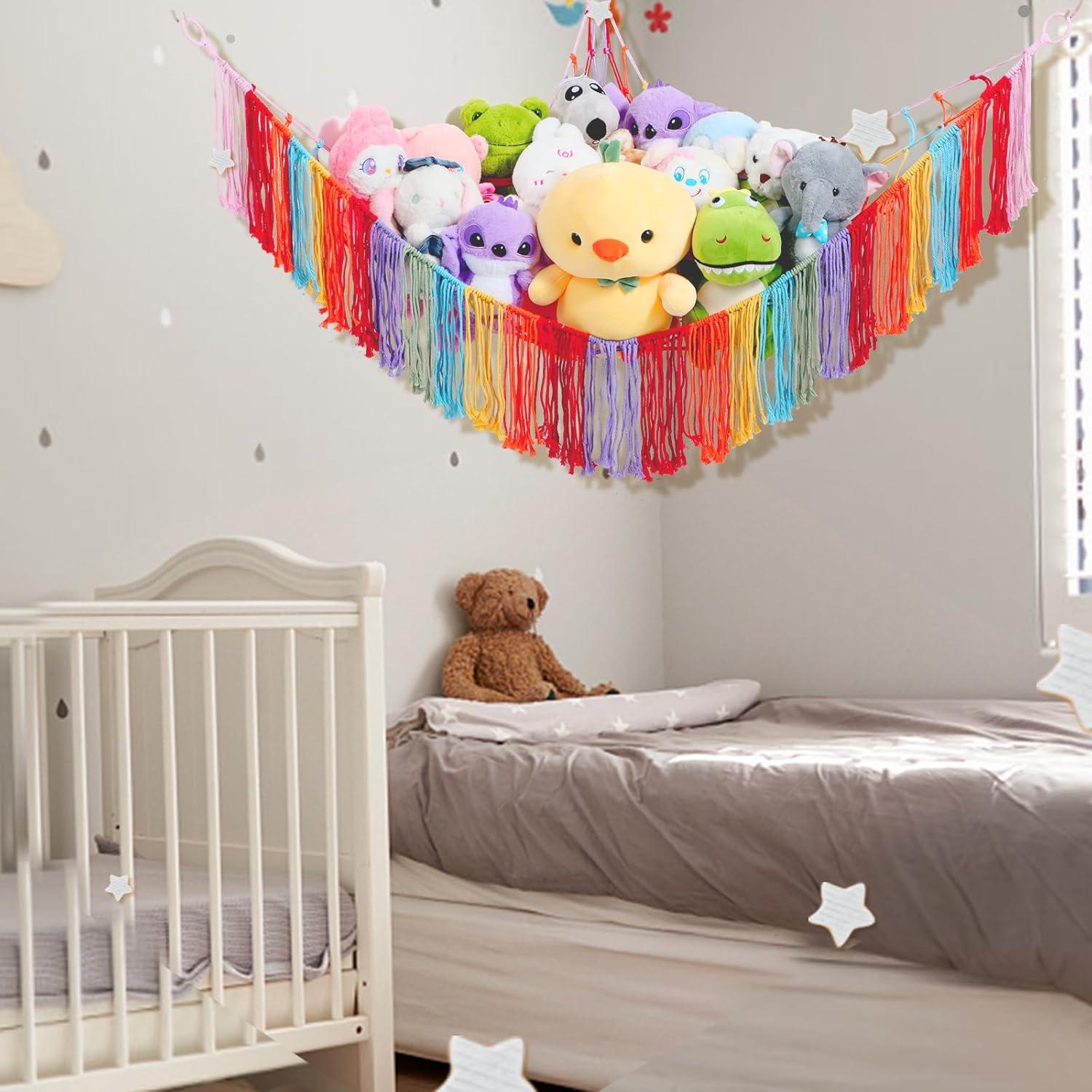 Hamaca de Peluches Saiories Arcoíris 100x150cm Almacenamiento