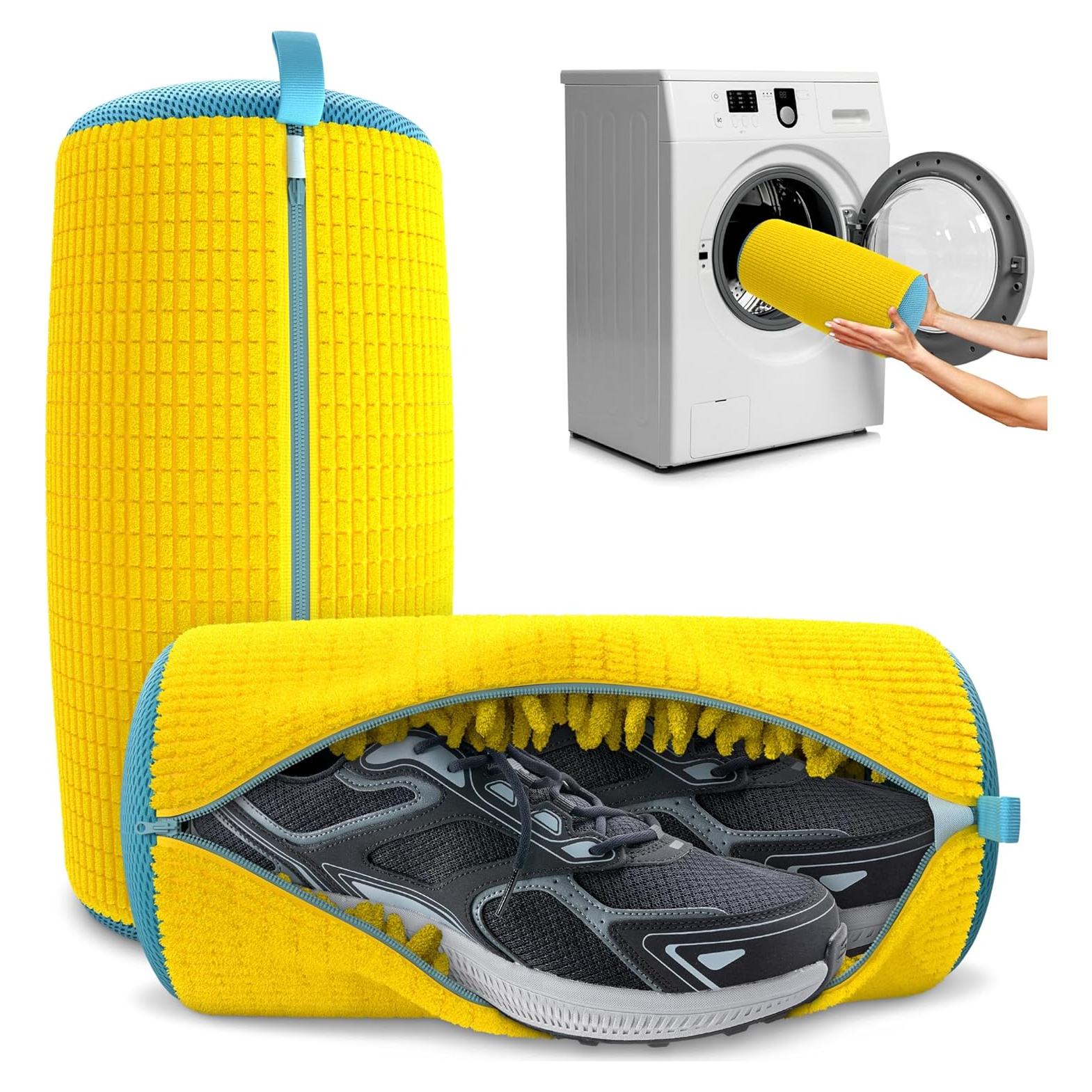 Bolsa de Lavado de Zapatos Lagarto - 2 Pcs Amarilla 40x30 cm