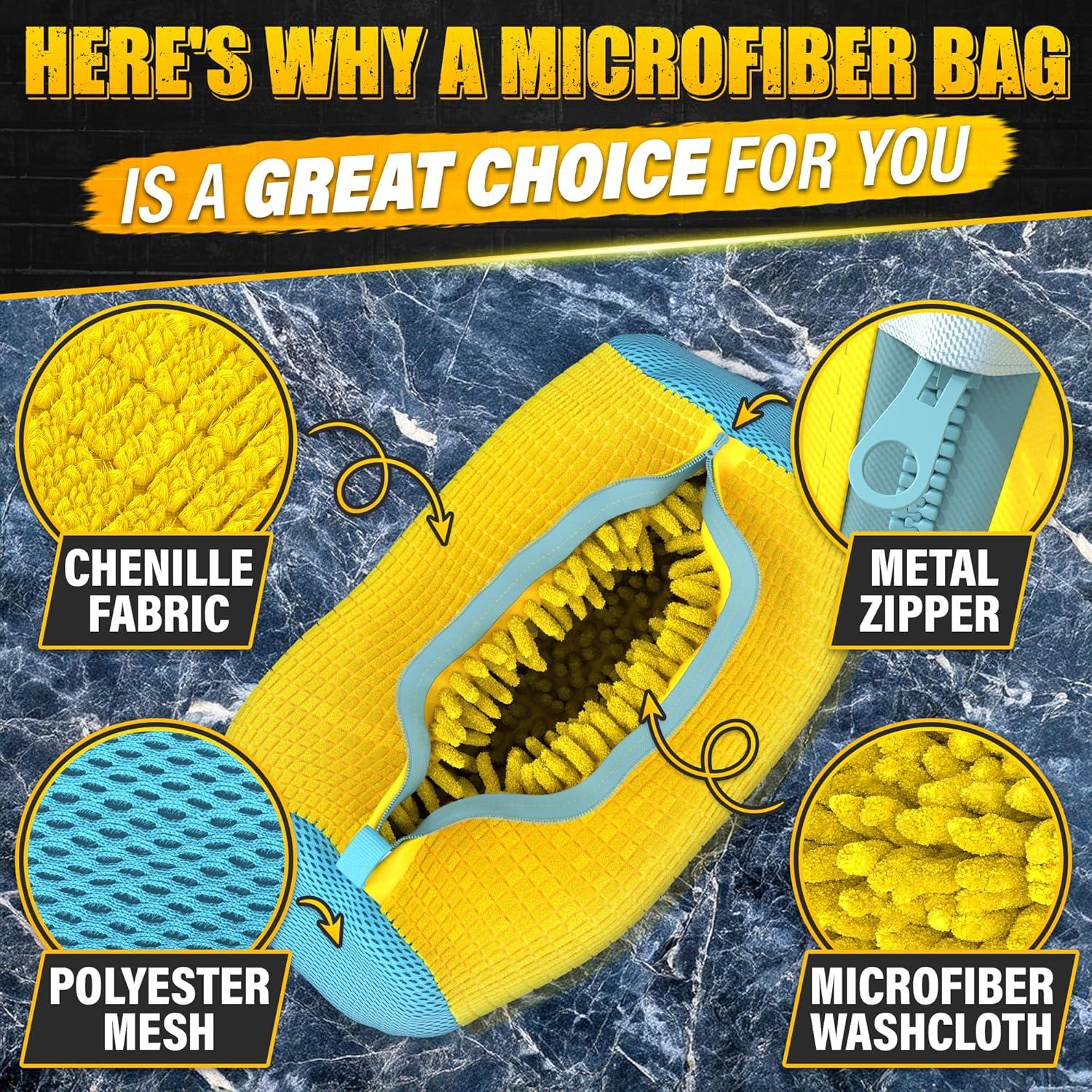 Bolsa de Lavado de Zapatos Lagarto - 2 Pcs Amarilla 40x30 cm