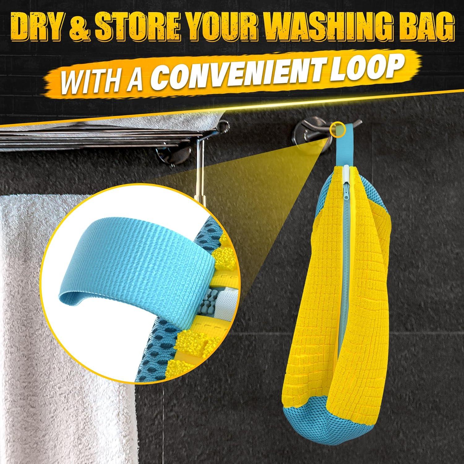 Bolsa de Lavado de Zapatos Lagarto - 2 Pcs Amarilla 40x30 cm