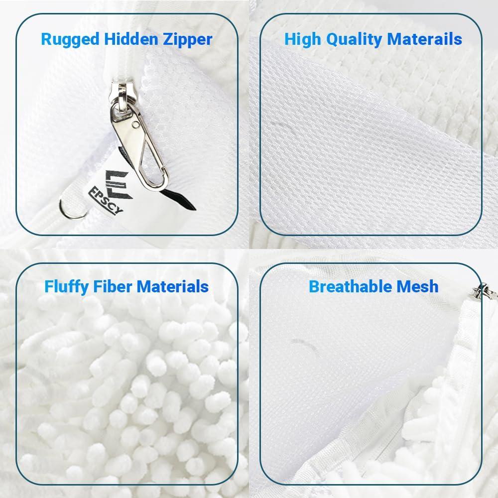 Bolsa de Lavado de Zapatos EPSCY 2 Piezas, Blanco, Reutilizable