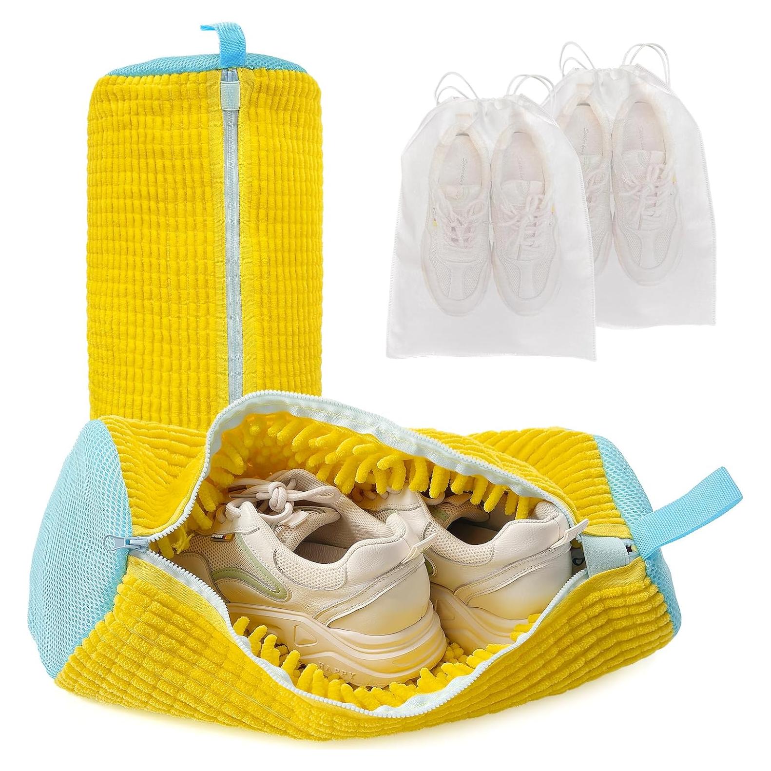 Bolsa de Lavado de Zapatos TIKIWIK Amarilla 2 Piezas