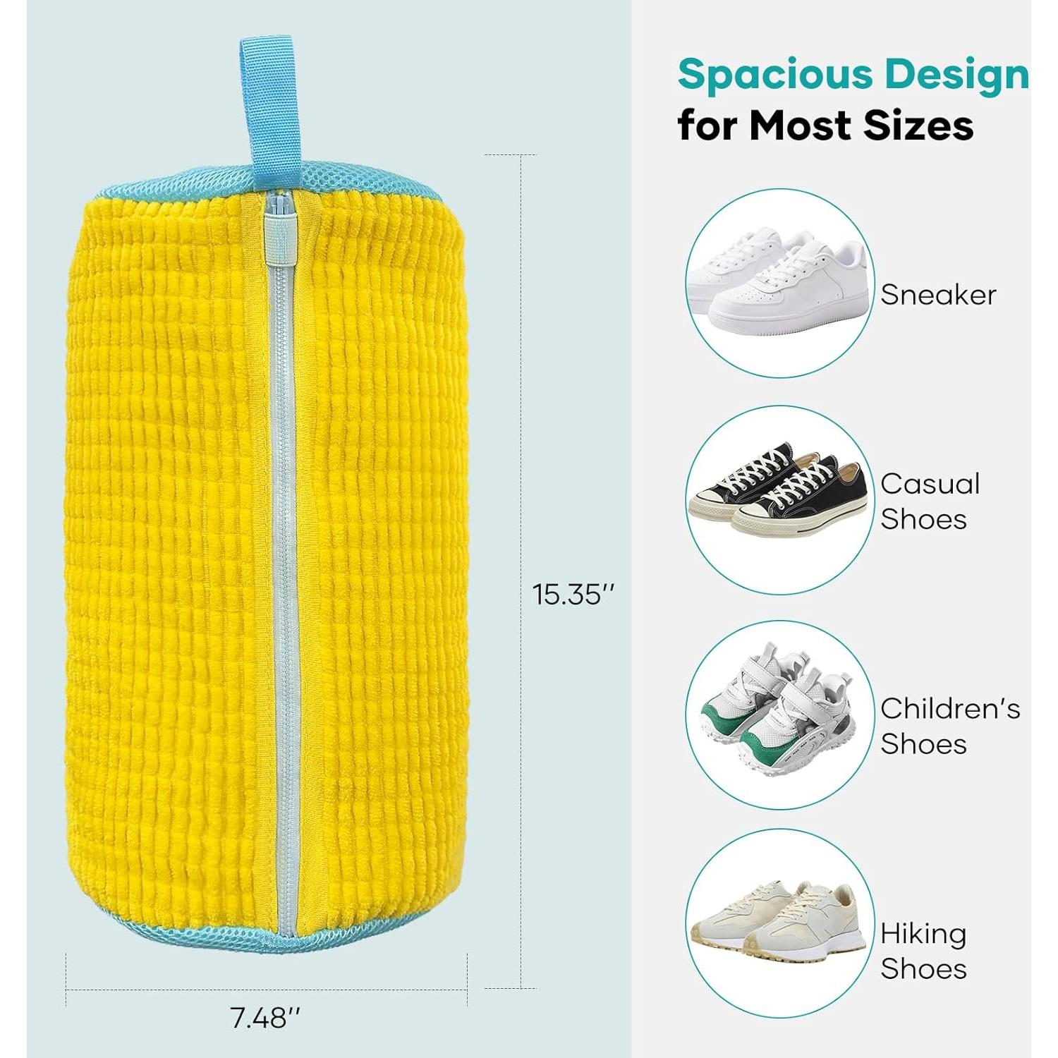 Bolsa de Lavado de Zapatos TIKIWIK Amarilla 2 Piezas