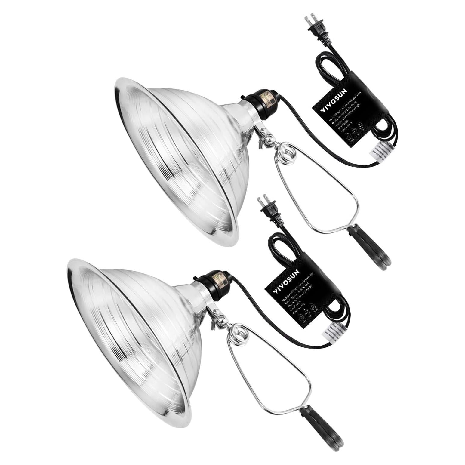 Lámpara de Abrazadera VIVOSUN 8.5" 150W E26 Paquete de 2