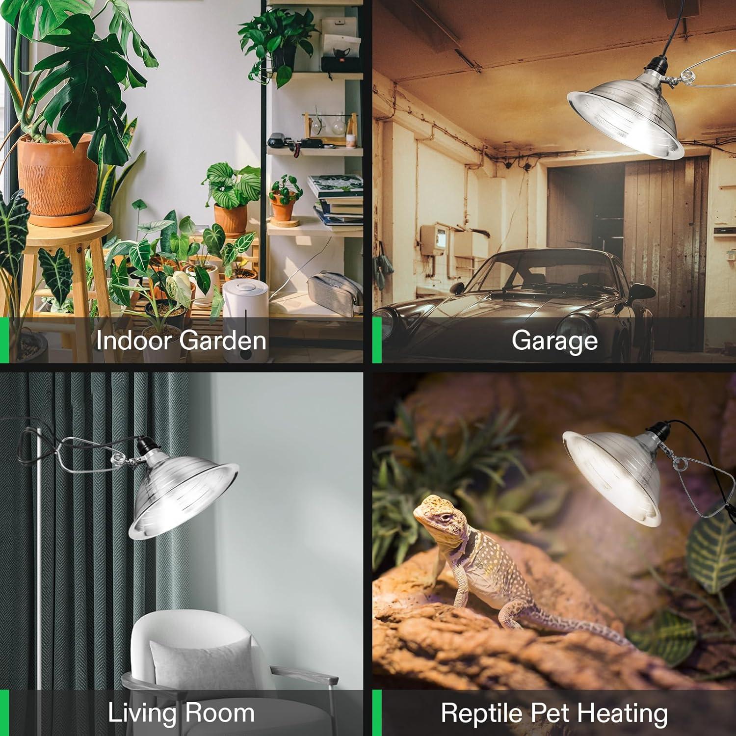 Lámpara de Abrazadera VIVOSUN 8.5" 150W E26 Paquete de 2