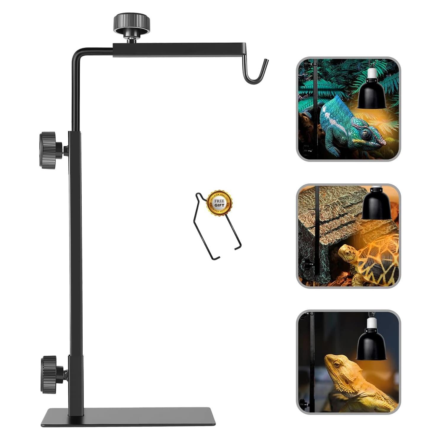 Soporte para lámpara de reptiles BOURDSERK ajustable 40-79 cm