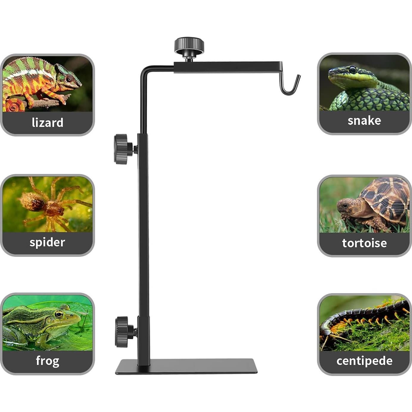 Soporte para lámpara de reptiles BOURDSERK ajustable 40-79 cm