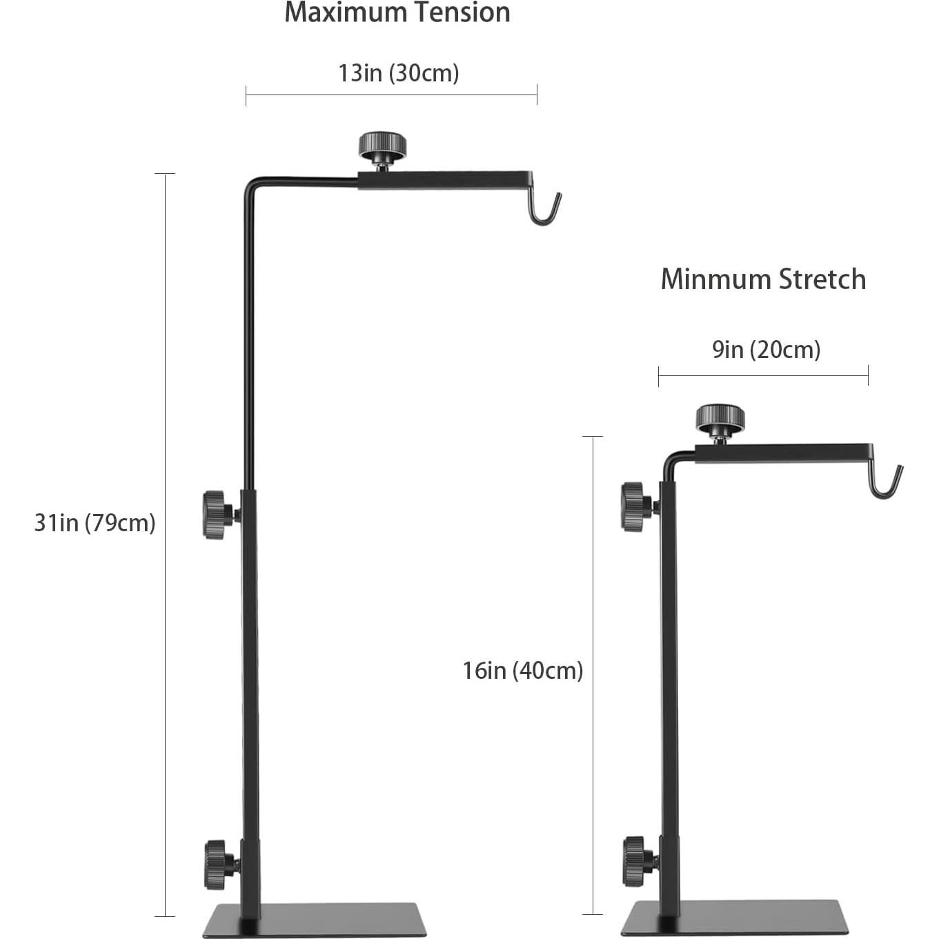 Soporte para lámpara de reptiles BOURDSERK ajustable 40-79 cm