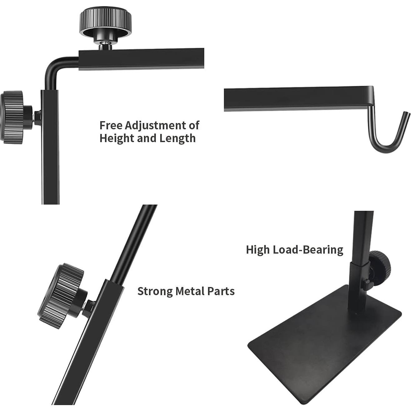 Soporte para lámpara de reptiles BOURDSERK ajustable 40-79 cm